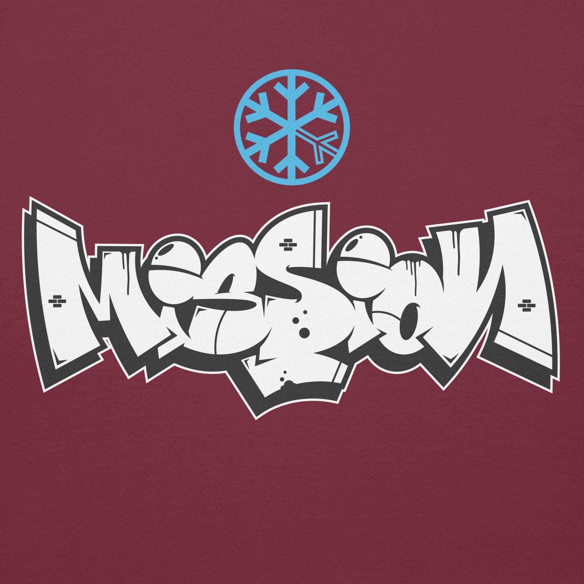 Maroon-Mission Graffiti Piece Hoodie from B.Different Clothing, graphic, graffiti-inspired streetwear