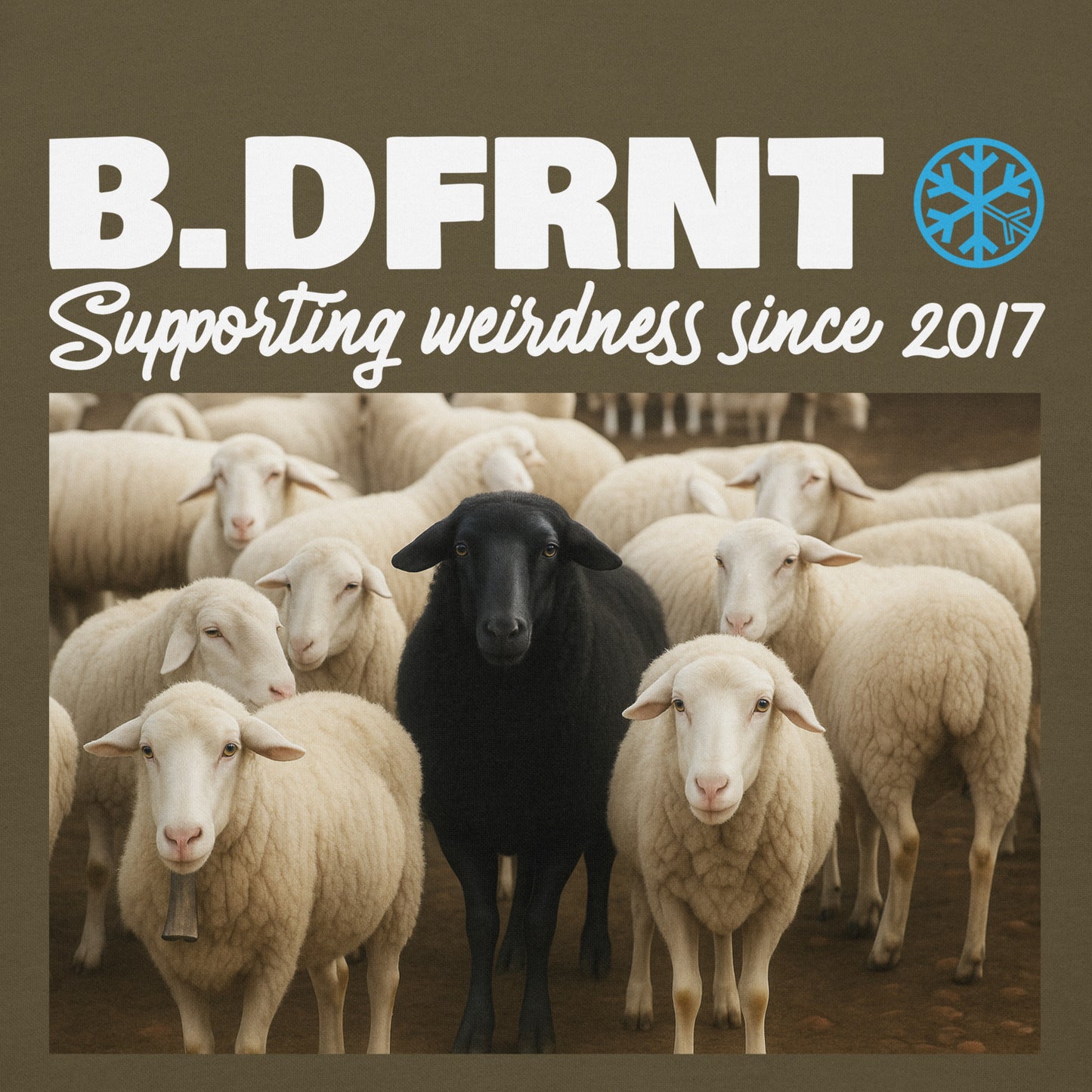 Green-Black Sheep Hoodie from B.Different Clothing, graphic, graffiti-inspired streetwear