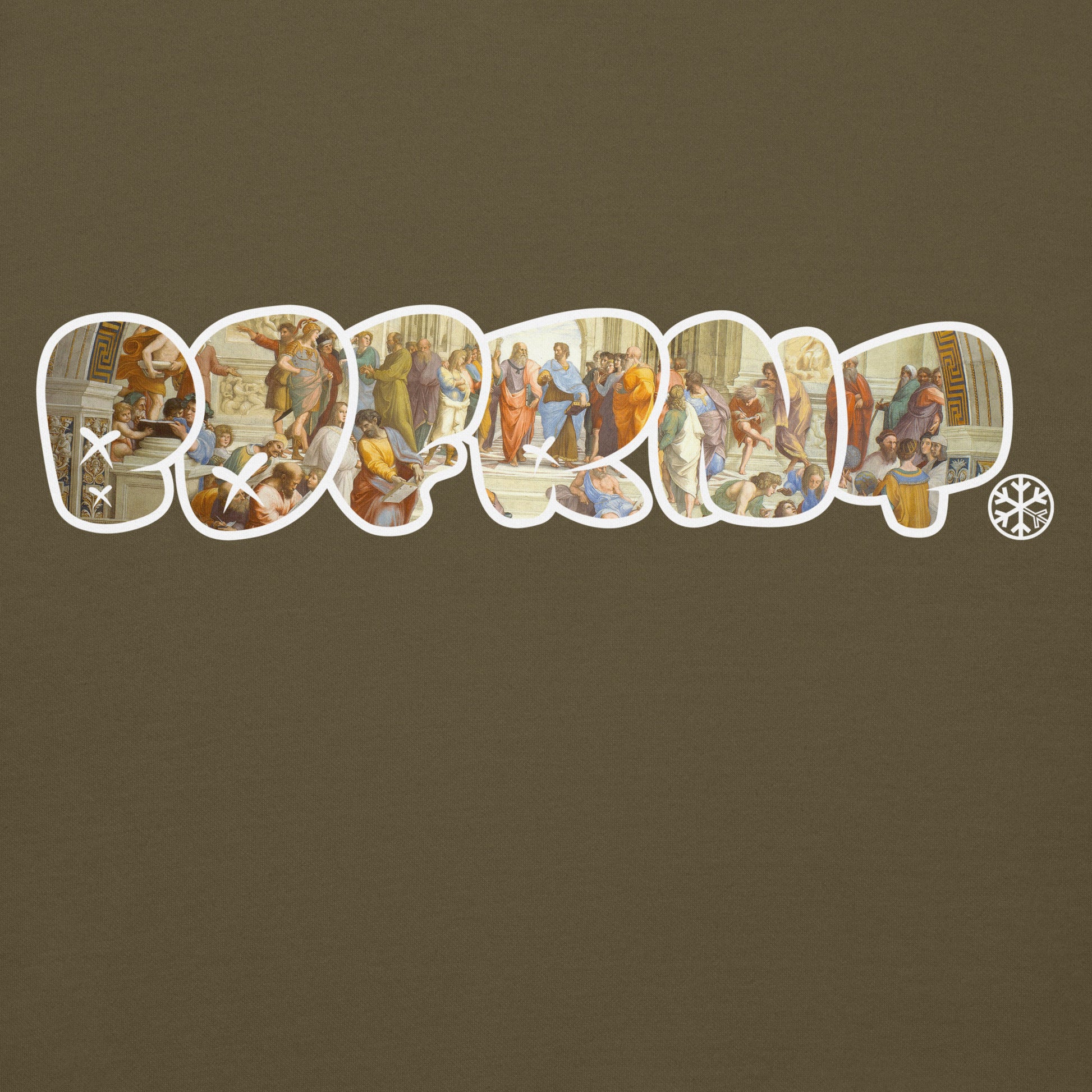 Green-BDFRNT Throwie x School of Athens Graffiti Hoodie from B.Different Clothing, graphic, graffiti-inspired streetwear