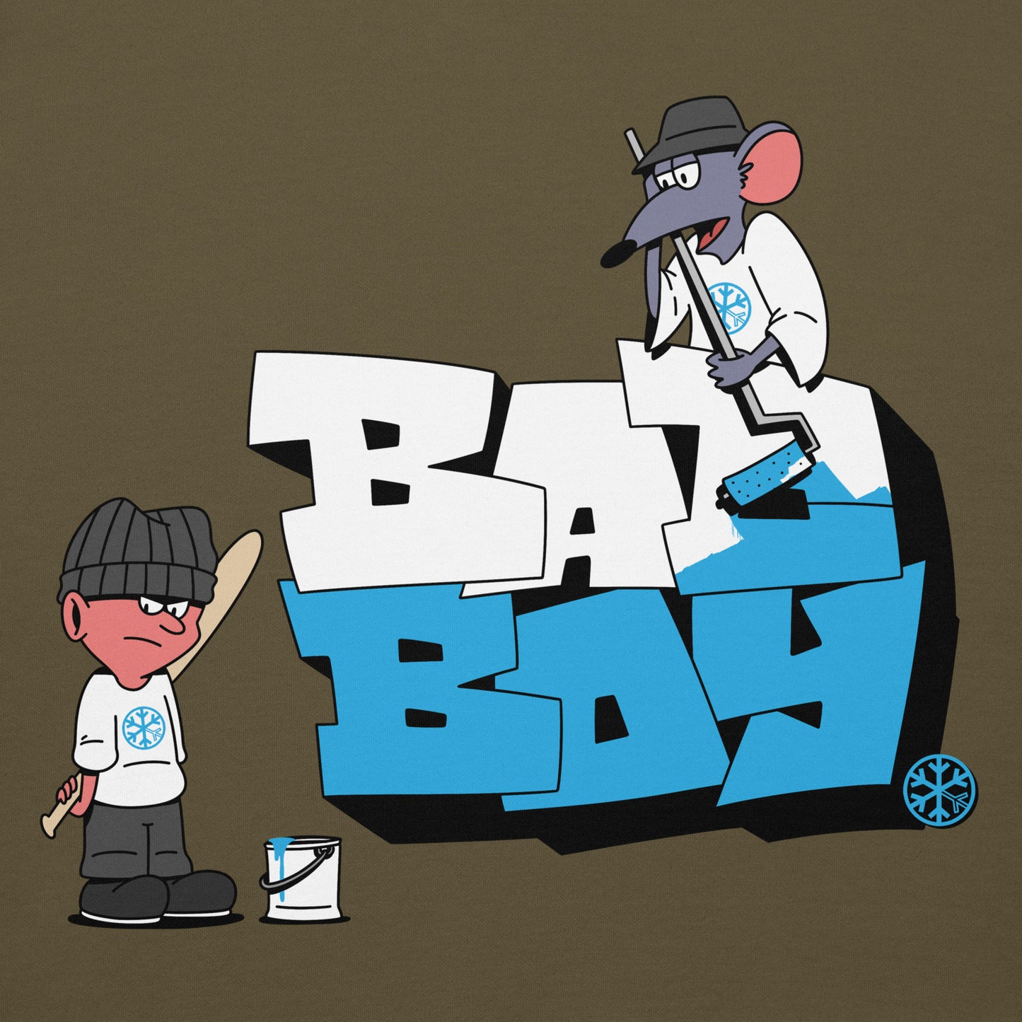 Green-Bad Boy Graffiti Hoodie from B.Different Clothing, graphic, graffiti-inspired streetwear