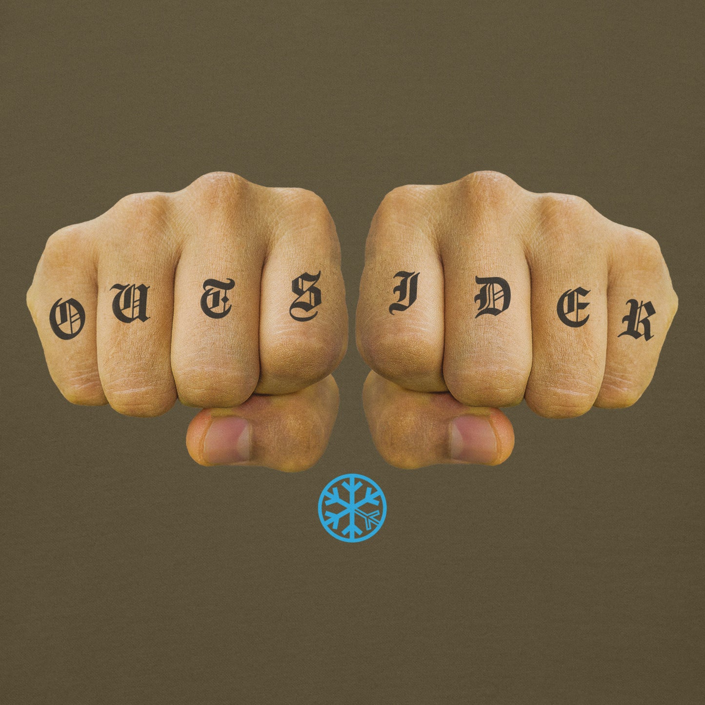 Green-Outsider Tattoo Hoodie from B.Different Clothing, graphic, graffiti-inspired streetwear