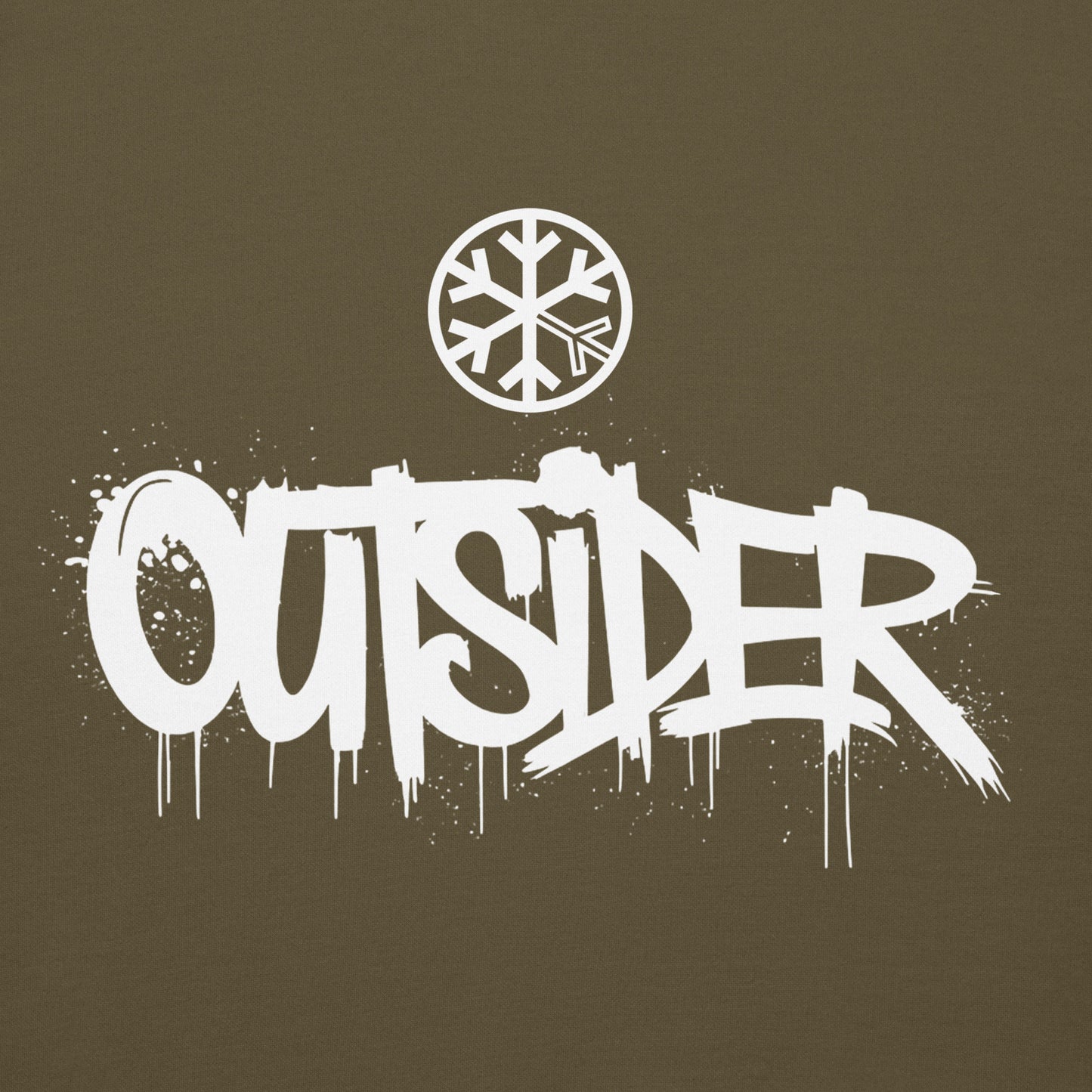 Green-Outsider Graffiti Tag Sweatshirt from B.Different Clothing, graphic, graffiti-inspired streetwear