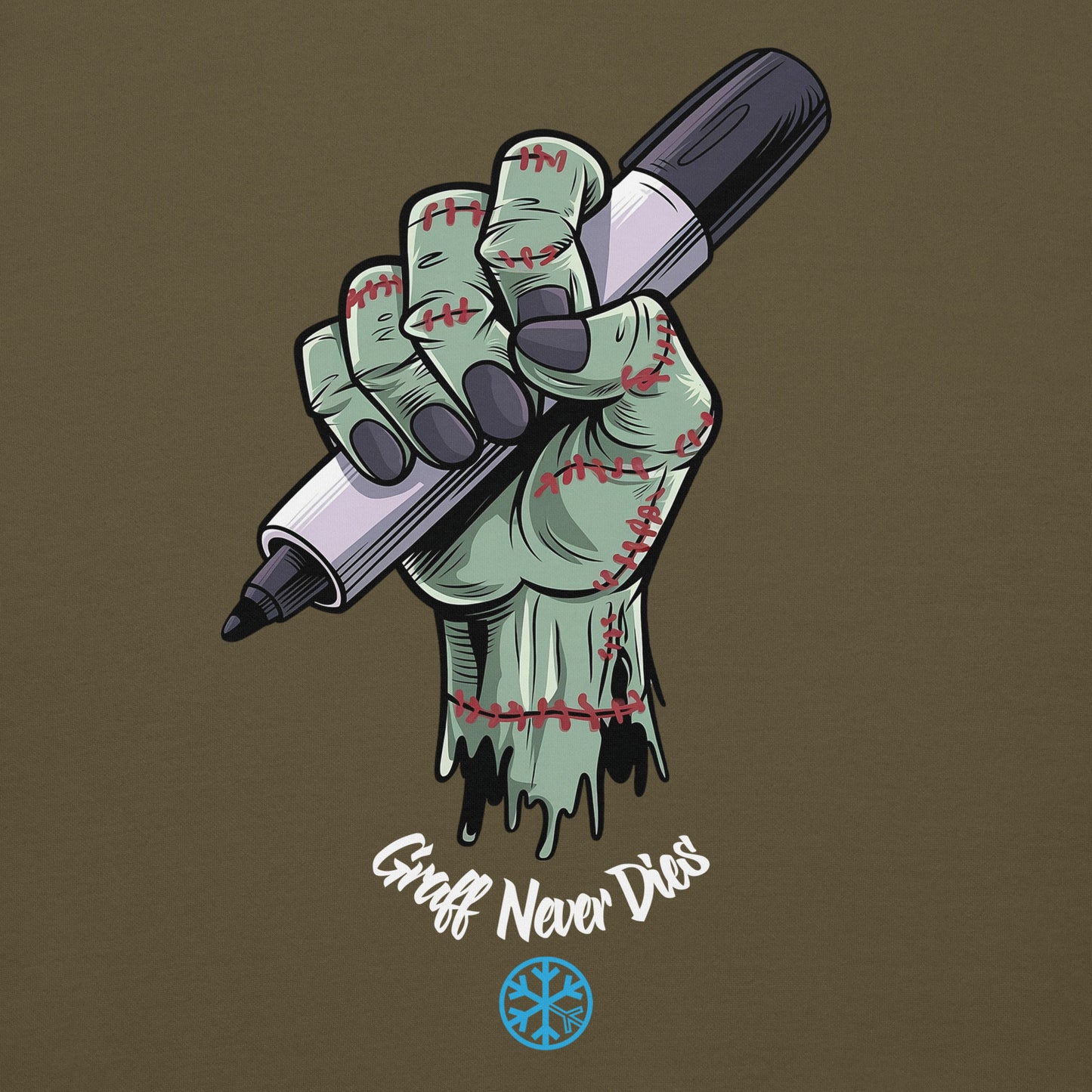 Green-Thing Graffiti Hoodie from B.Different Clothing, graphic, graffiti-inspired streetwear