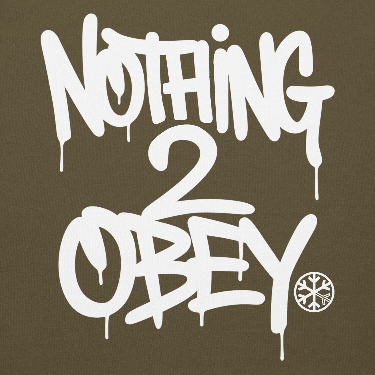 Green-Nothing 2 Obey Graffiti Hoodie from B.Different Clothing, graphic, graffiti-inspired streetwear
