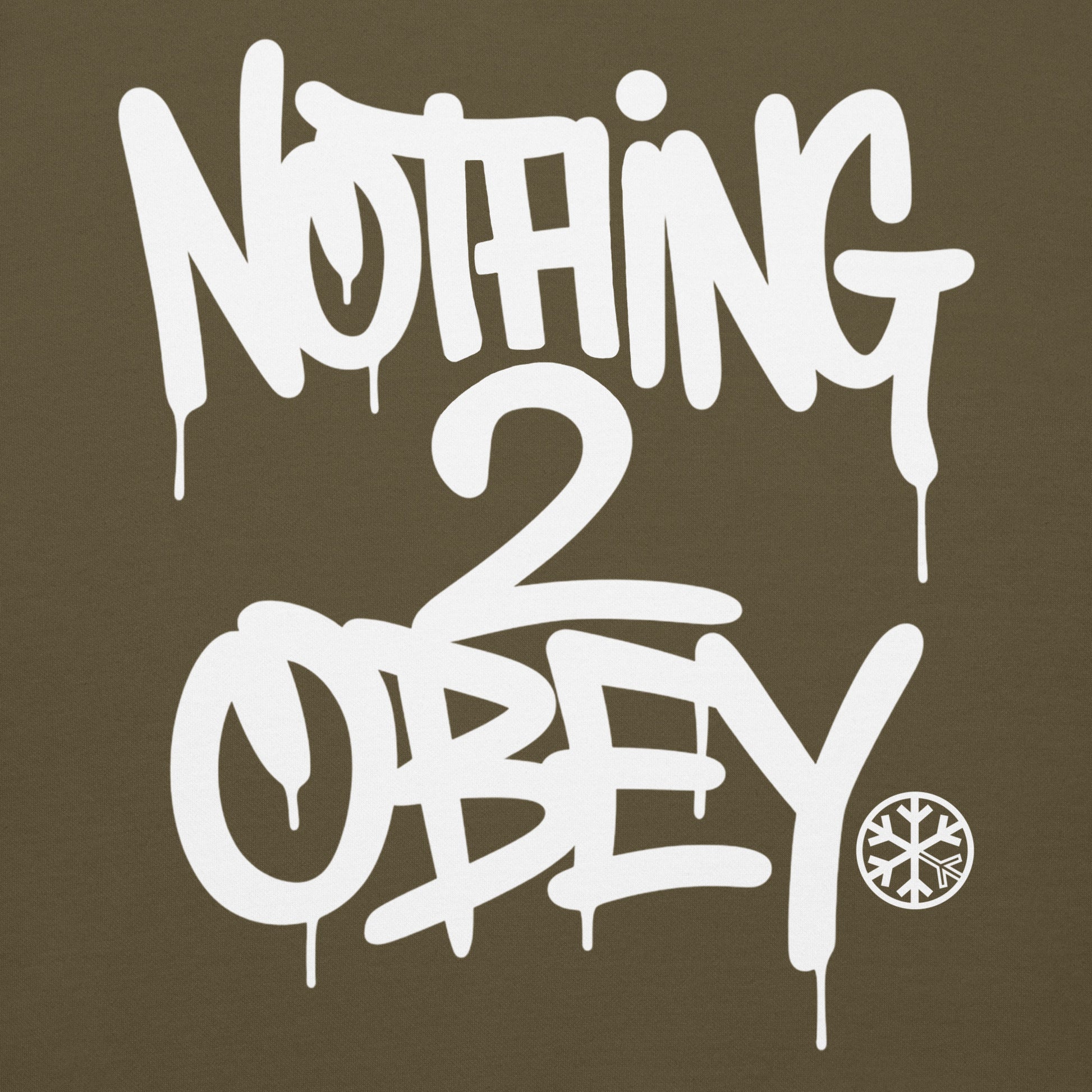 Green-Nothing 2 Obey Graffiti Hoodie from B.Different Clothing, graphic, graffiti-inspired streetwear