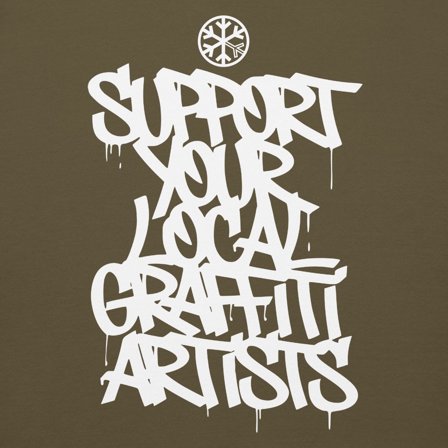 Green-Support Your Local Graffiti Artists Hoodie from B.Different Clothing, graphic, graffiti-inspired streetwear