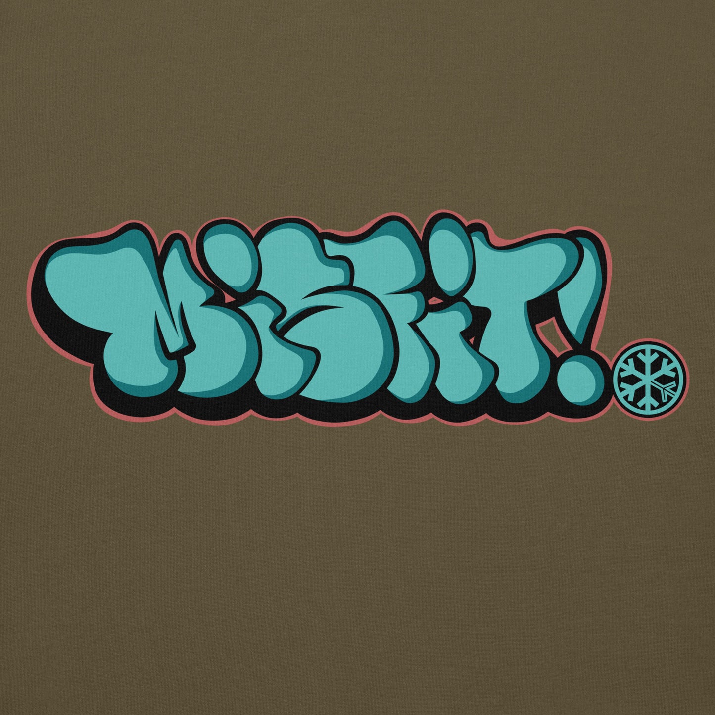 Green-Misfit Graffiti Throwie Hoodie from B.Different Clothing, graphic, graffiti-inspired streetwear