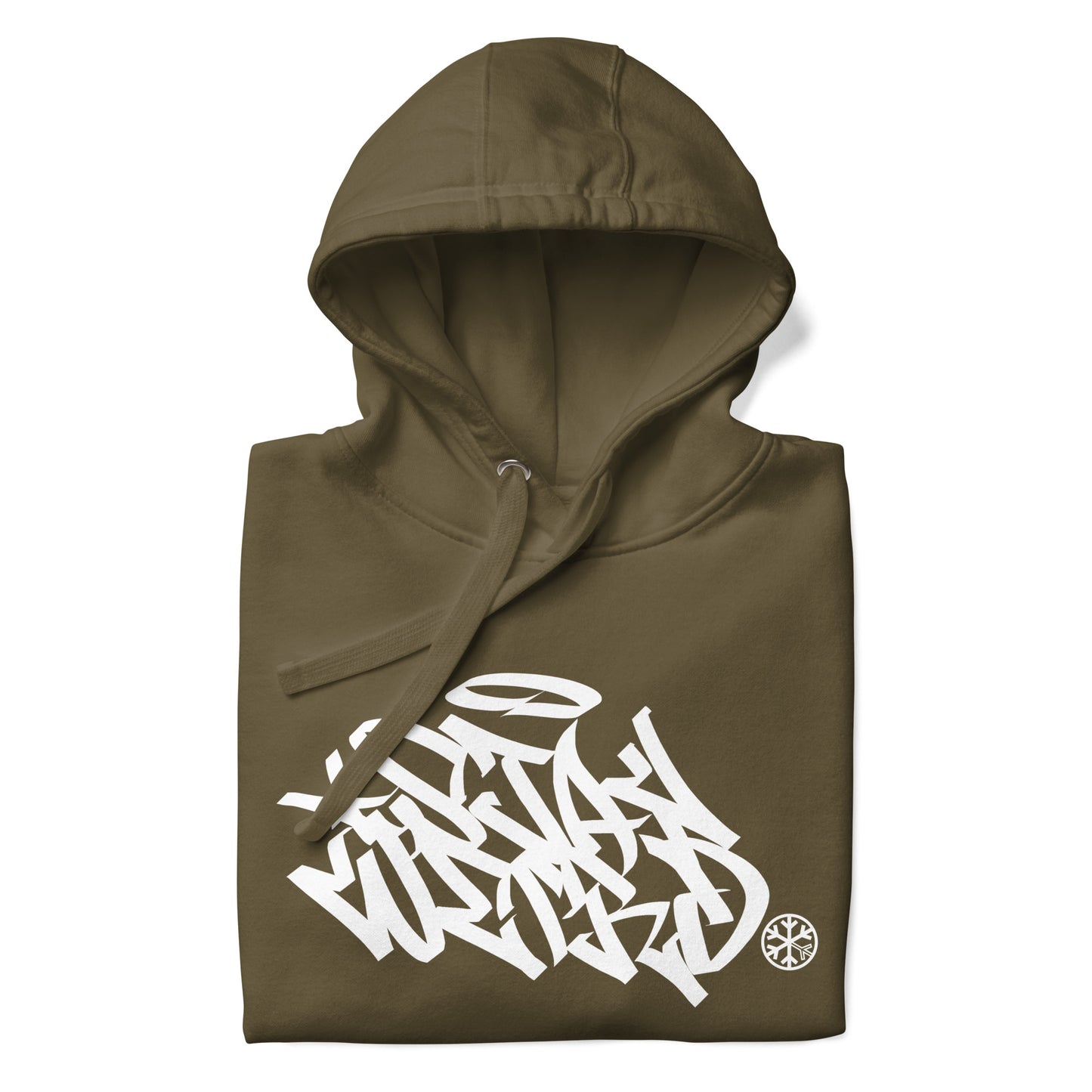 Green-Stay Weird Graffiti Tag Hoodie from B.Different Clothing, folded, graffiti-inspired streetwear