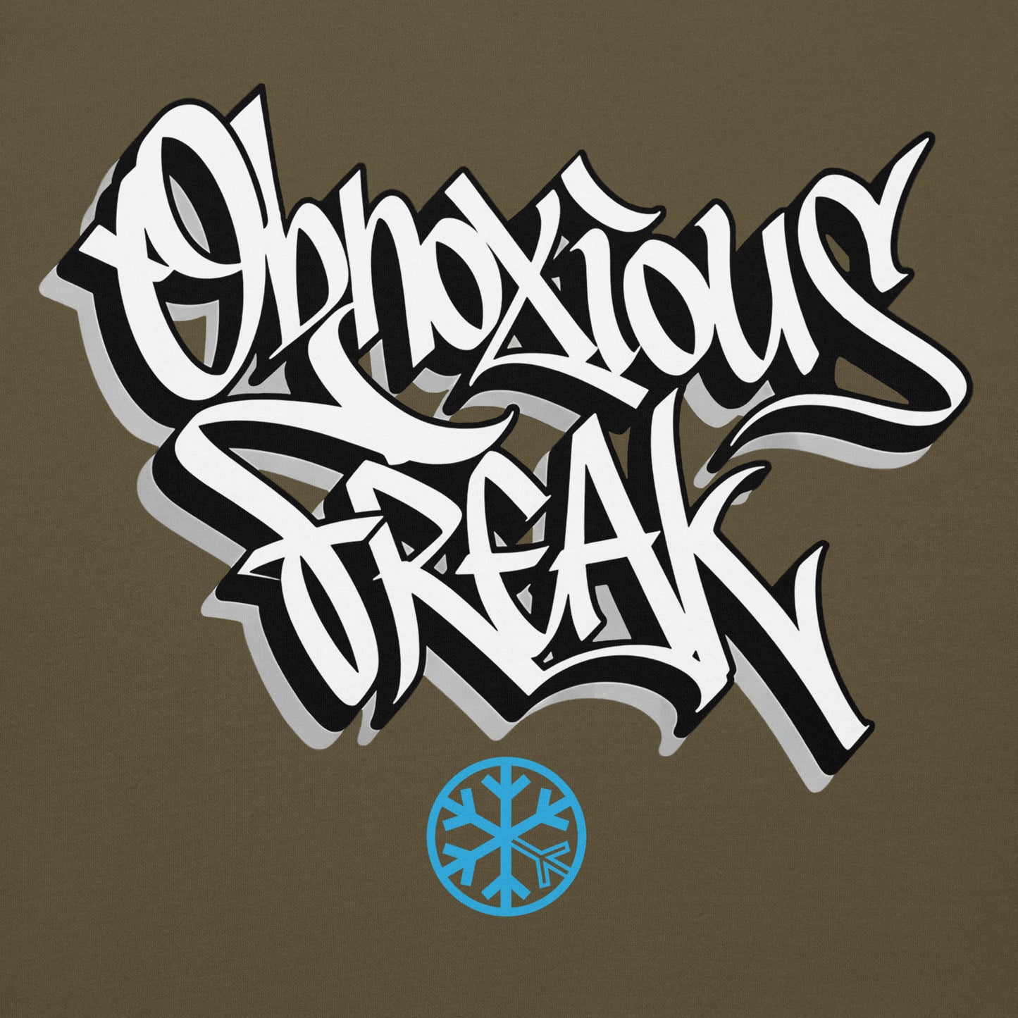 Green-Obnoxious Freak Graffiti Hoodie from B.Different Clothing, graphic, graffiti-inspired streetwear