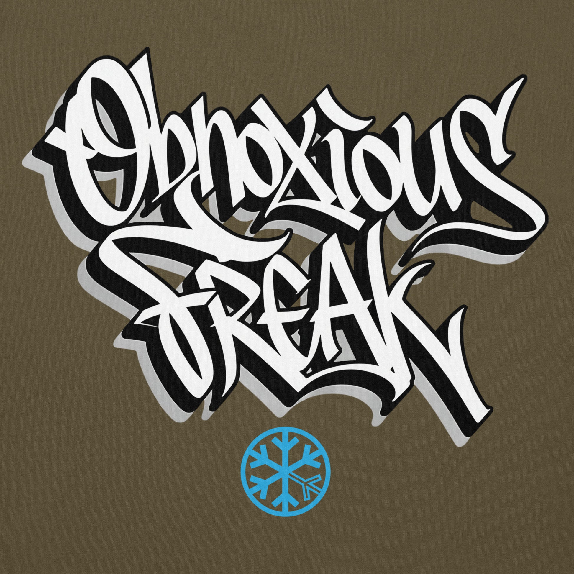 Green-Obnoxious Freak Graffiti Hoodie from B.Different Clothing, graphic, graffiti-inspired streetwear