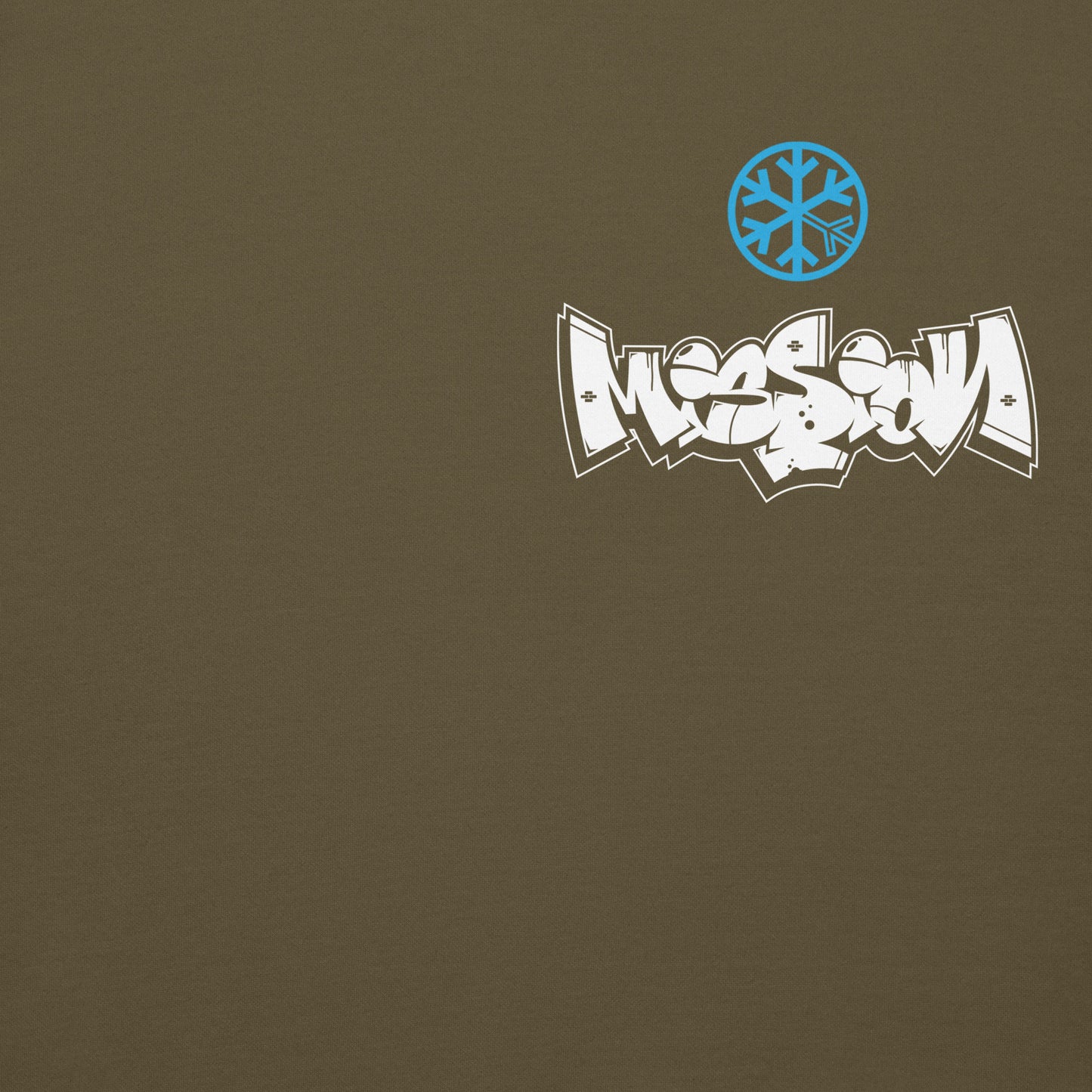 Green-Mission Graffiti Character Hoodie from B.Different Clothing, front graphic, graffiti-inspired streetwear