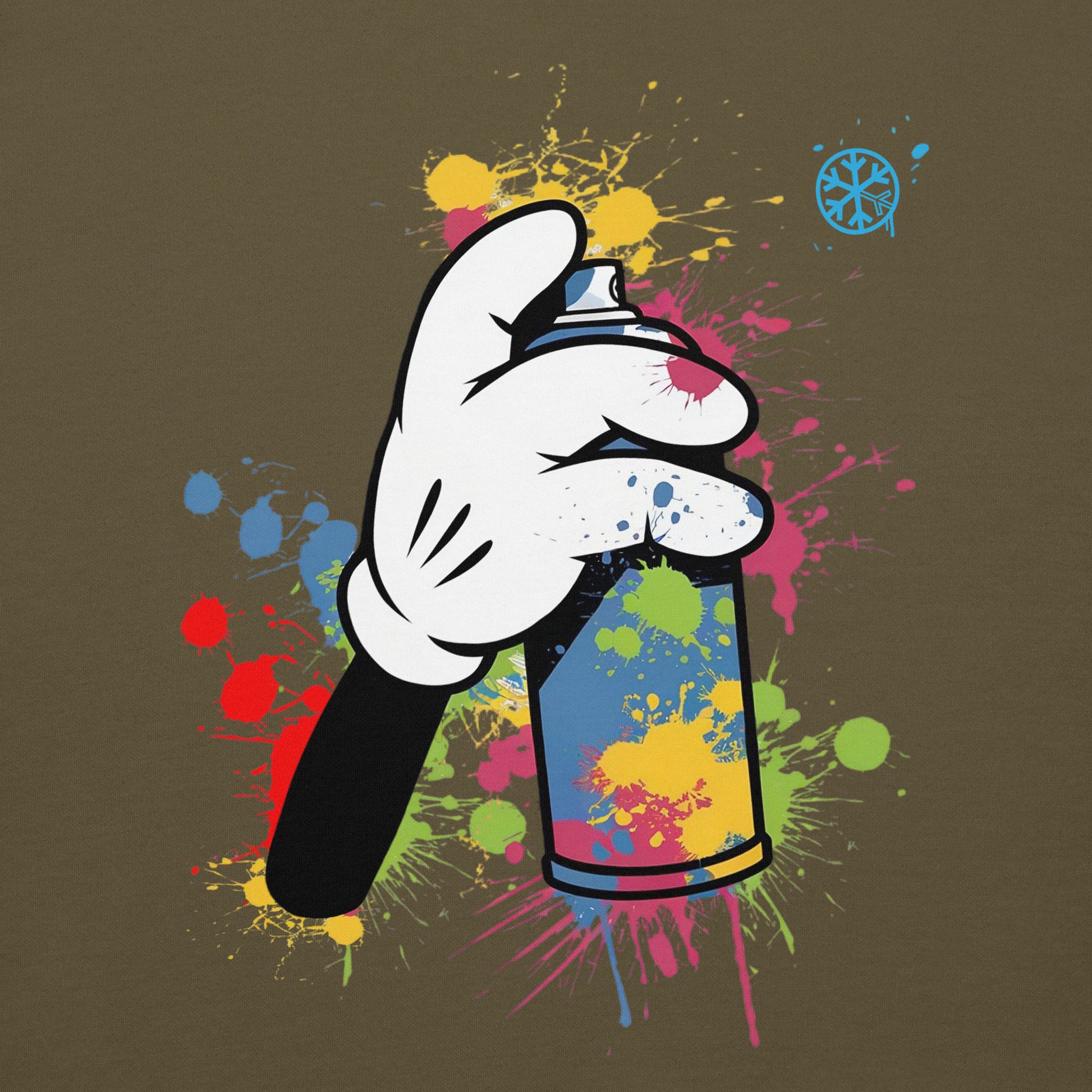 Green-Hand Spray Can Graffiti Hoodie from B.Different Clothing, graphic, graffiti-inspired streetwear