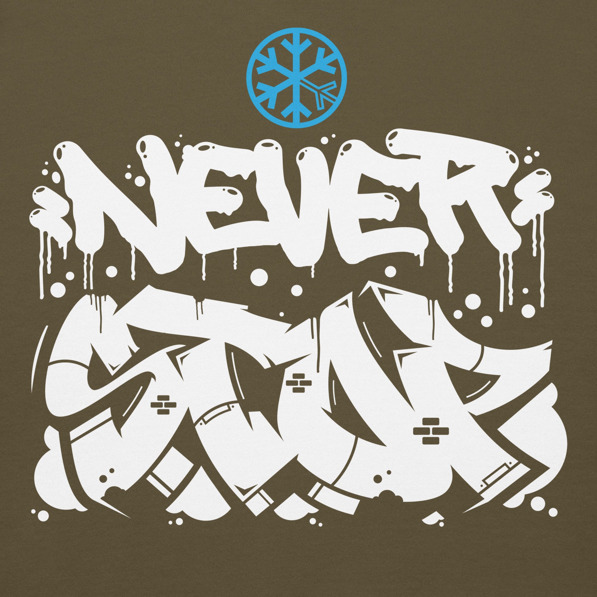 Green-Never Stop Graffiti Piece Hoodie from B.Different Clothing, graphic, graffiti-inspired streetwear