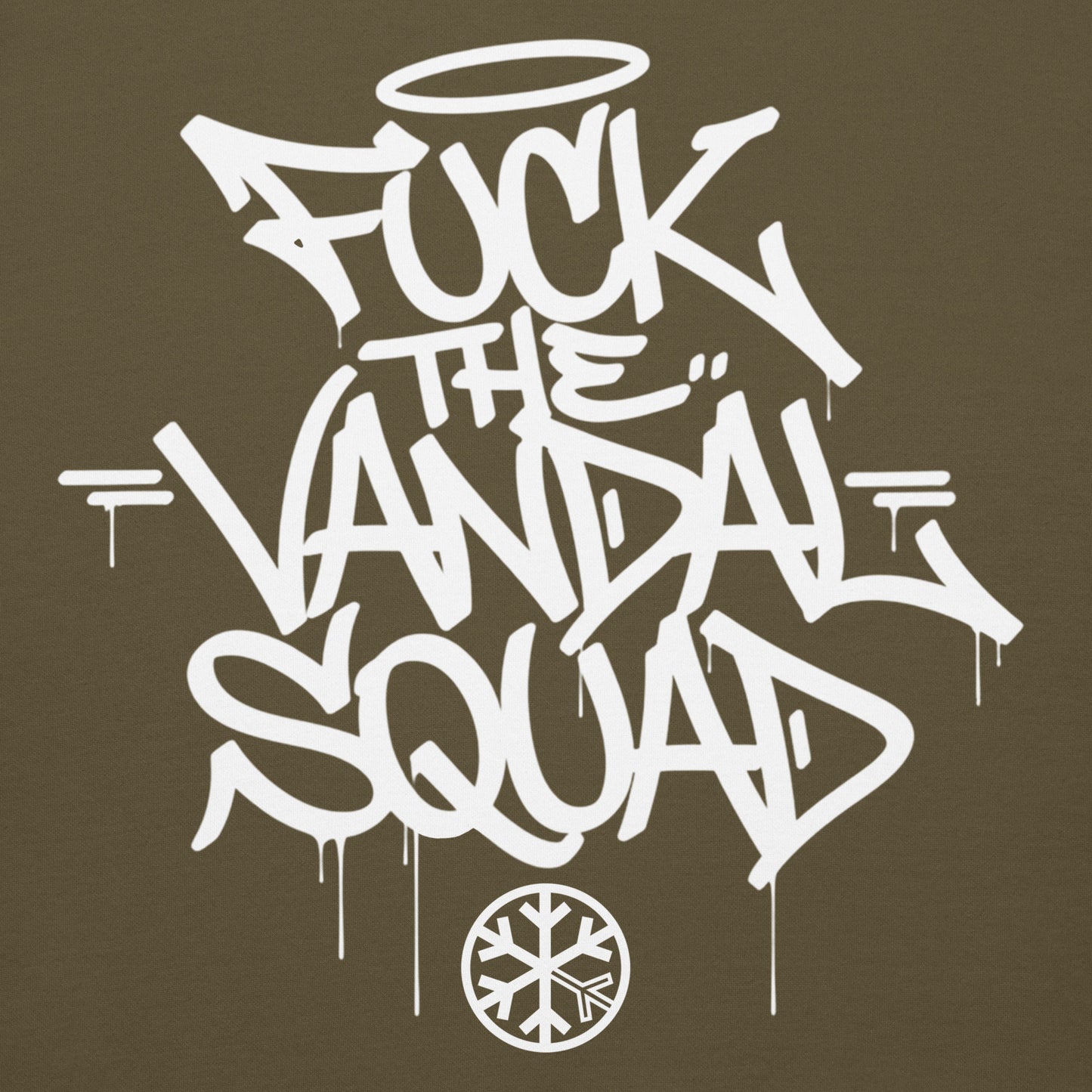 Green-Fuck The Vandal Squad Graffiti Hoodie from B.Different Clothing, graphic, graffiti-inspired streetwear