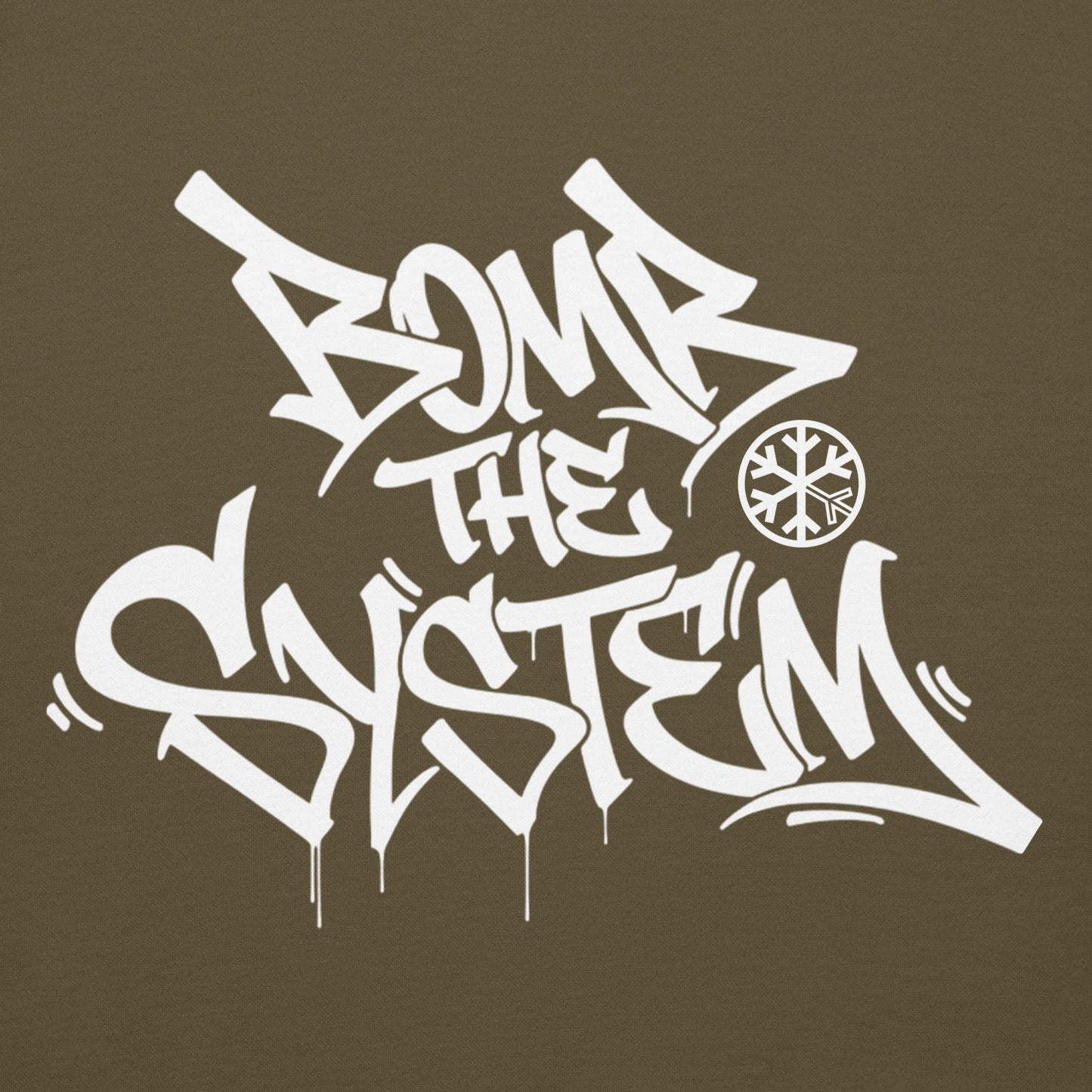Green-Bomb The System Graffiti Hoodie from B.Different Clothing, graphic, graffiti-inspired streetwear