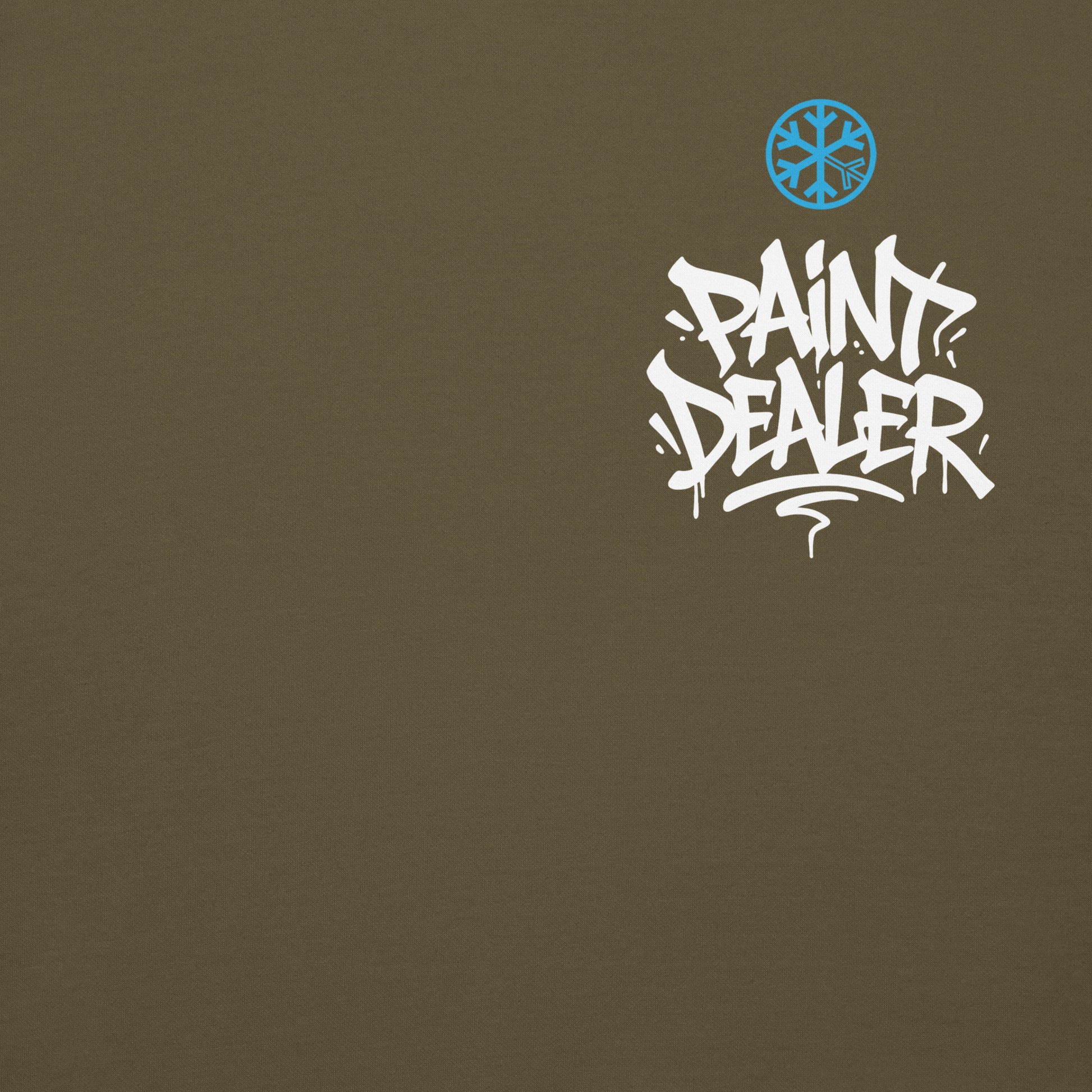 Green-Paint Dealer Graffiti Character Hoodie from B.Different Clothing, front graphic, graffiti-inspired streetwear