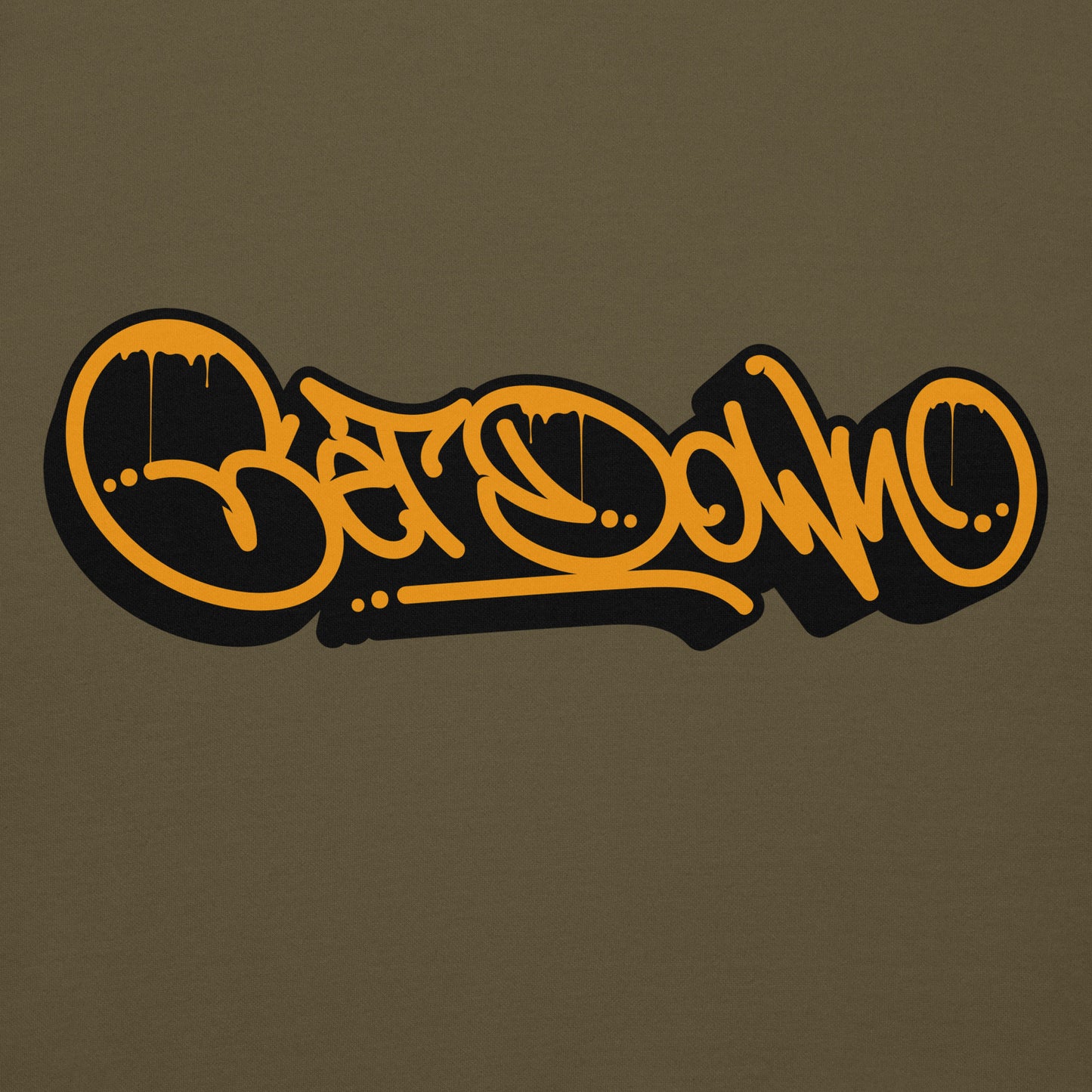 Green-Get Down Graffiti Tag Hoodie from B.Different Clothing, graphic, graffiti-inspired streetwear