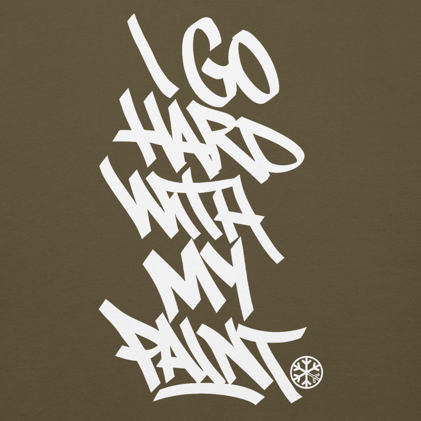 Green-I Go Hard With My Paint Graffiti Hoodie from B.Different Clothing, graphic, graffiti-inspired streetwear