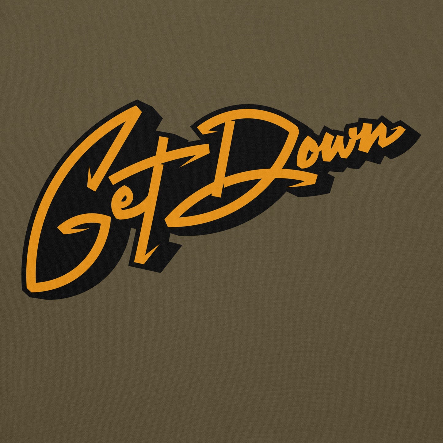 Green-Get Down Graffiti Lettering Hoodie from B.Different Clothing, graphic, graffiti-inspired streetwear