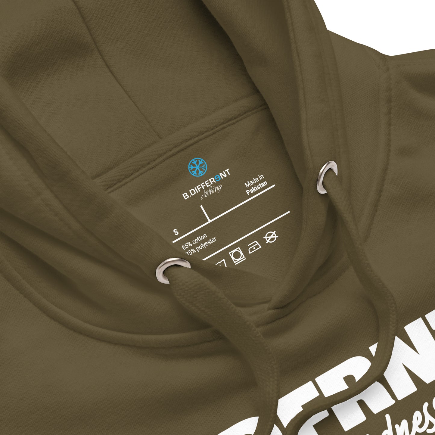 Green-Black Sheep Hoodie from B.Different Clothing, collar, graffiti-inspired streetwear