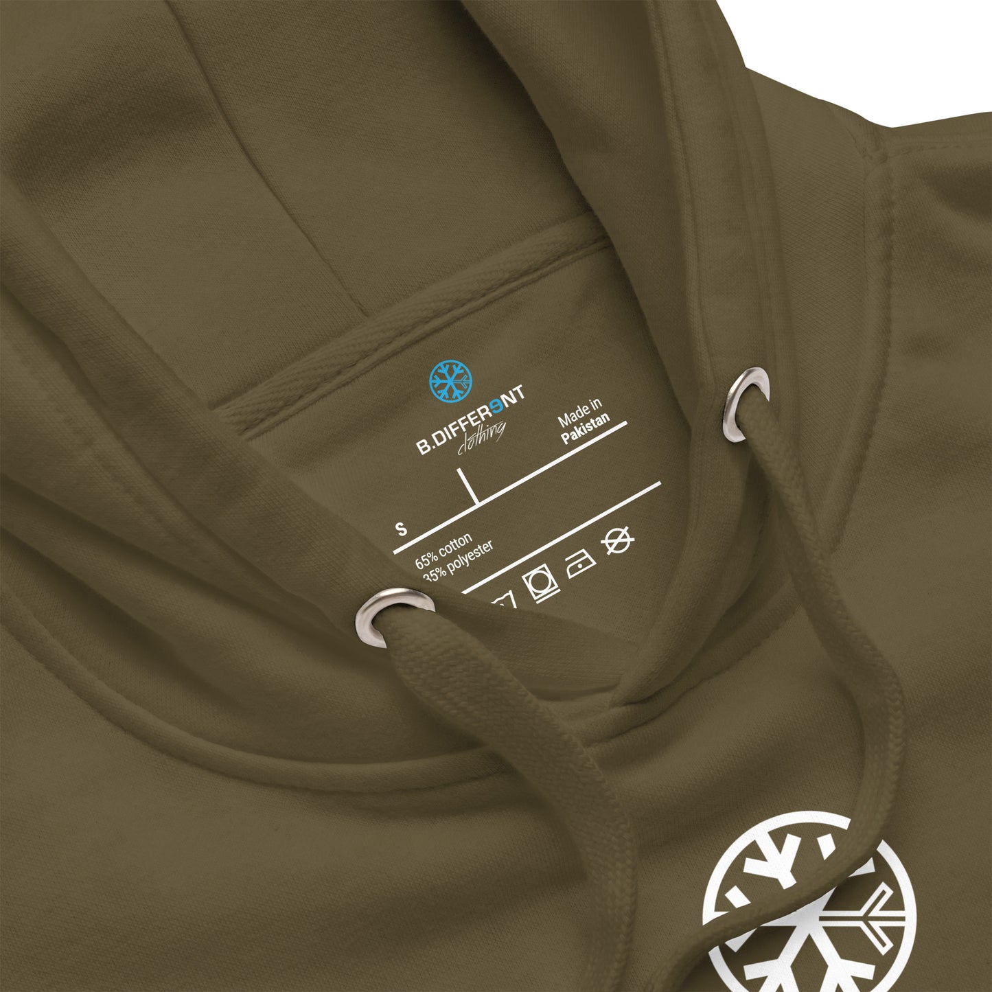 Green-Stay Fly Graffiti Tag Hoodie from B.Different Clothing, collar, graffiti-inspired streetwear