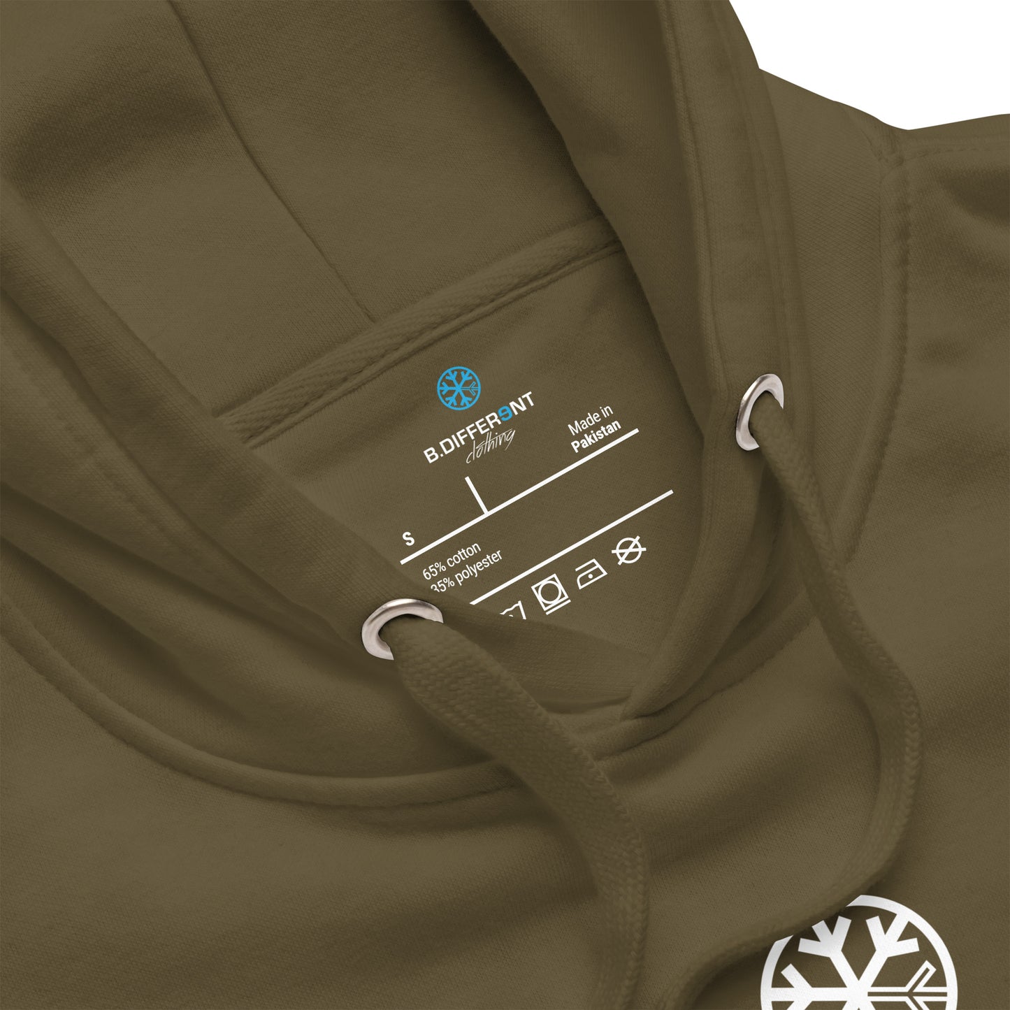 Green-Antihero Graffiti Tag Hoodie from B.Different Clothing, collar, graffiti-inspired streetwear