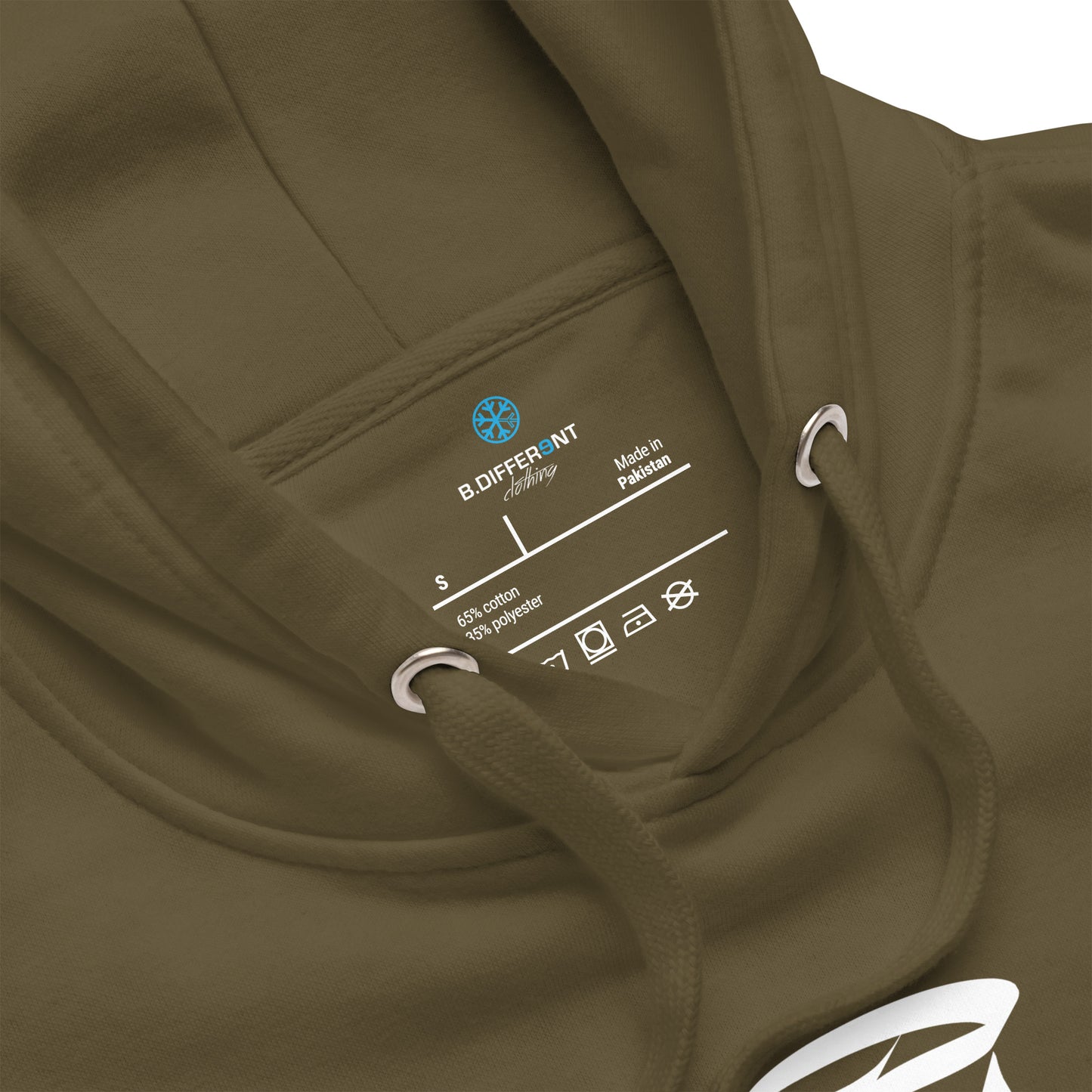 Green-Stay Weird Graffiti Tag Hoodie from B.Different Clothing, collar, graffiti-inspired streetwear