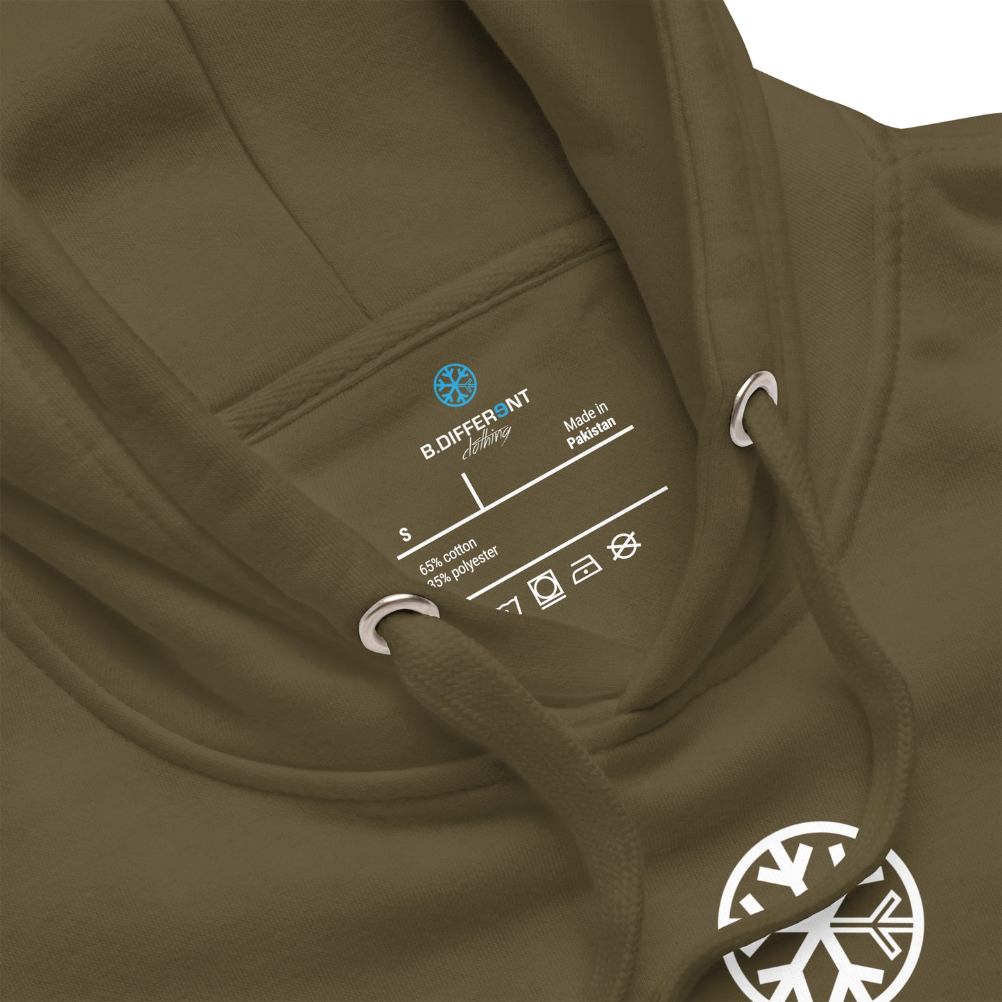 Green-Loony Graffiti Tag Hoodie from B.Different Clothing, collar, graffiti-inspired streetwear