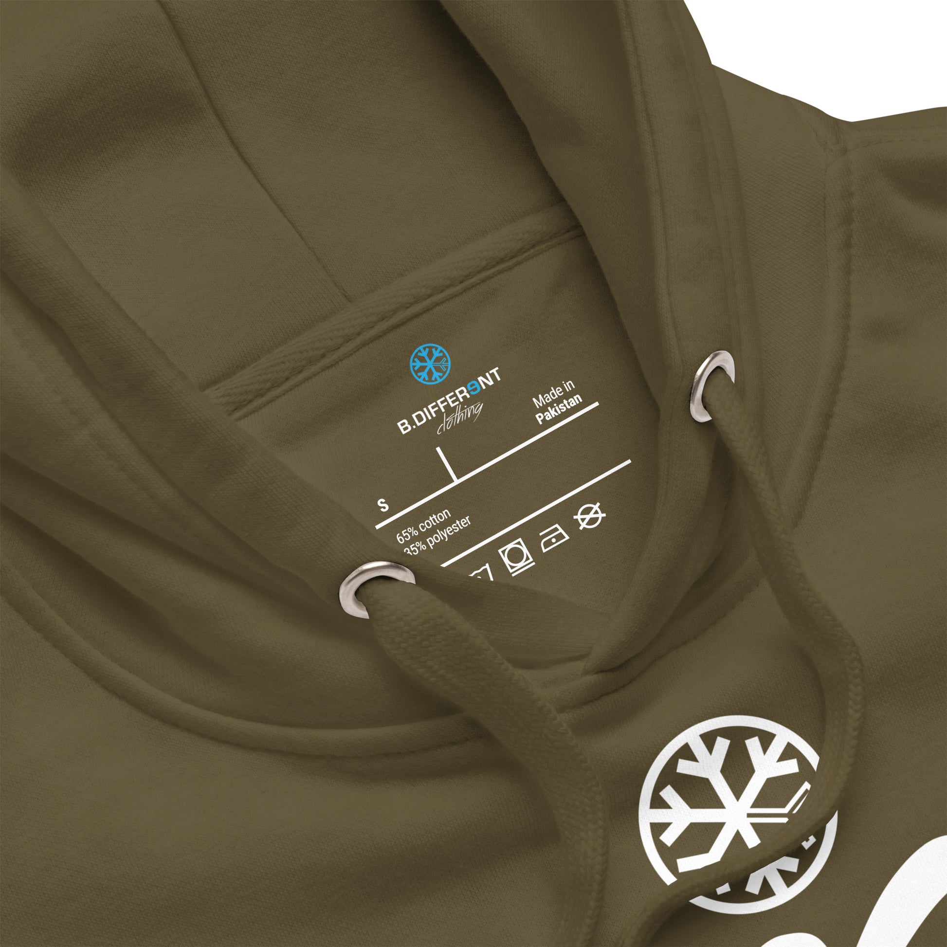 Green-Stay Weird Hoodie from B.Different Clothing, collar, graffiti-inspired streetwear