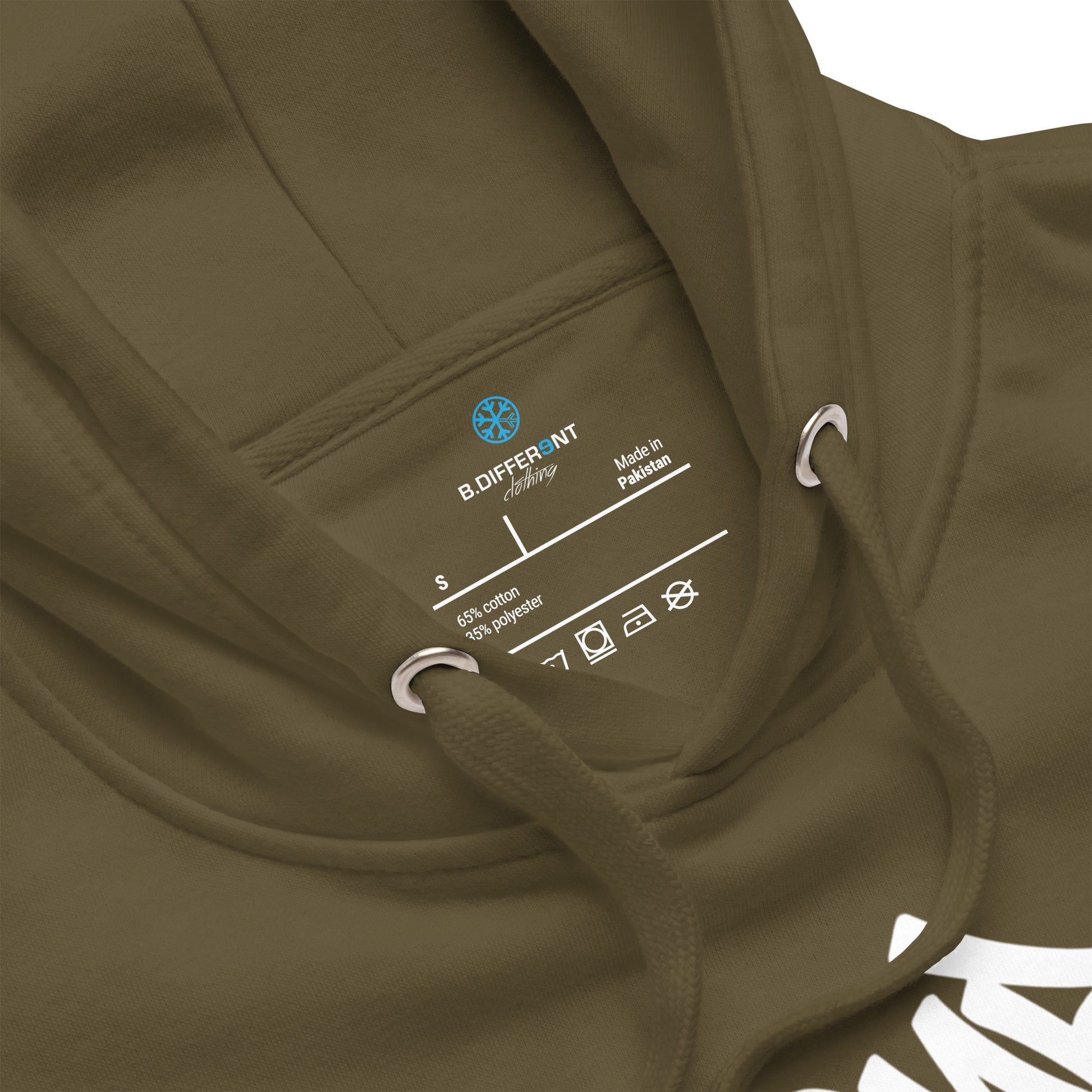 Green-Bomb The System Graffiti Hoodie from B.Different Clothing, collar, graffiti-inspired streetwear