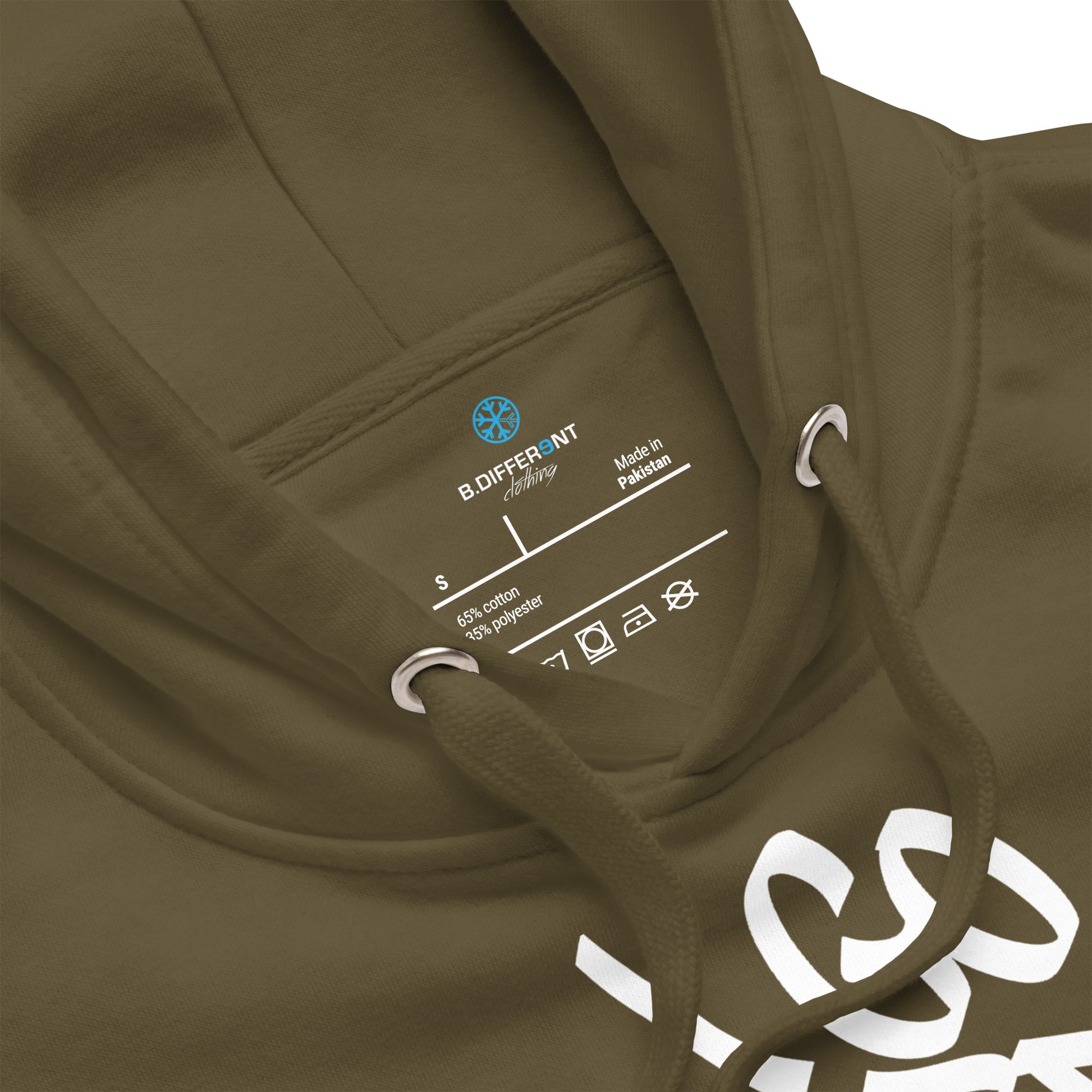 Green-I Go Hard With My Paint Graffiti Hoodie from B.Different Clothing, collar, graffiti-inspired streetwear