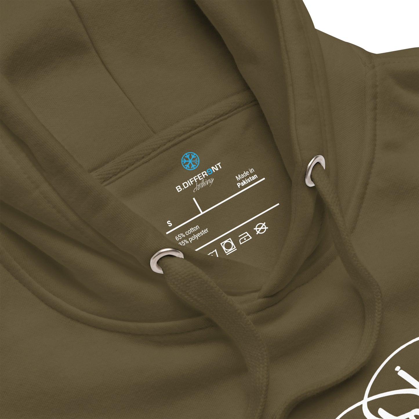 Green-Outcast Tag Hoodie by Graffiti Dad from B.Different Clothing, collar, graffiti-inspired streetwear