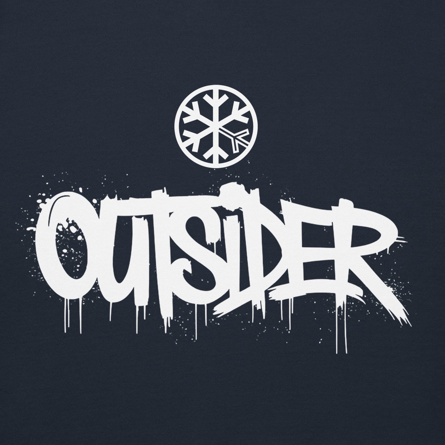 Navy-Outsider Graffiti Tag Sweatshirt from B.Different Clothing, graphic, graffiti-inspired streetwear