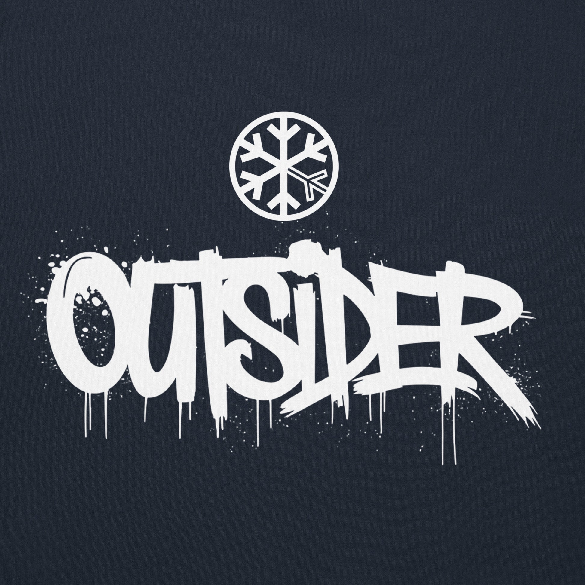 Navy-Outsider Graffiti Tag Sweatshirt from B.Different Clothing, graphic, graffiti-inspired streetwear