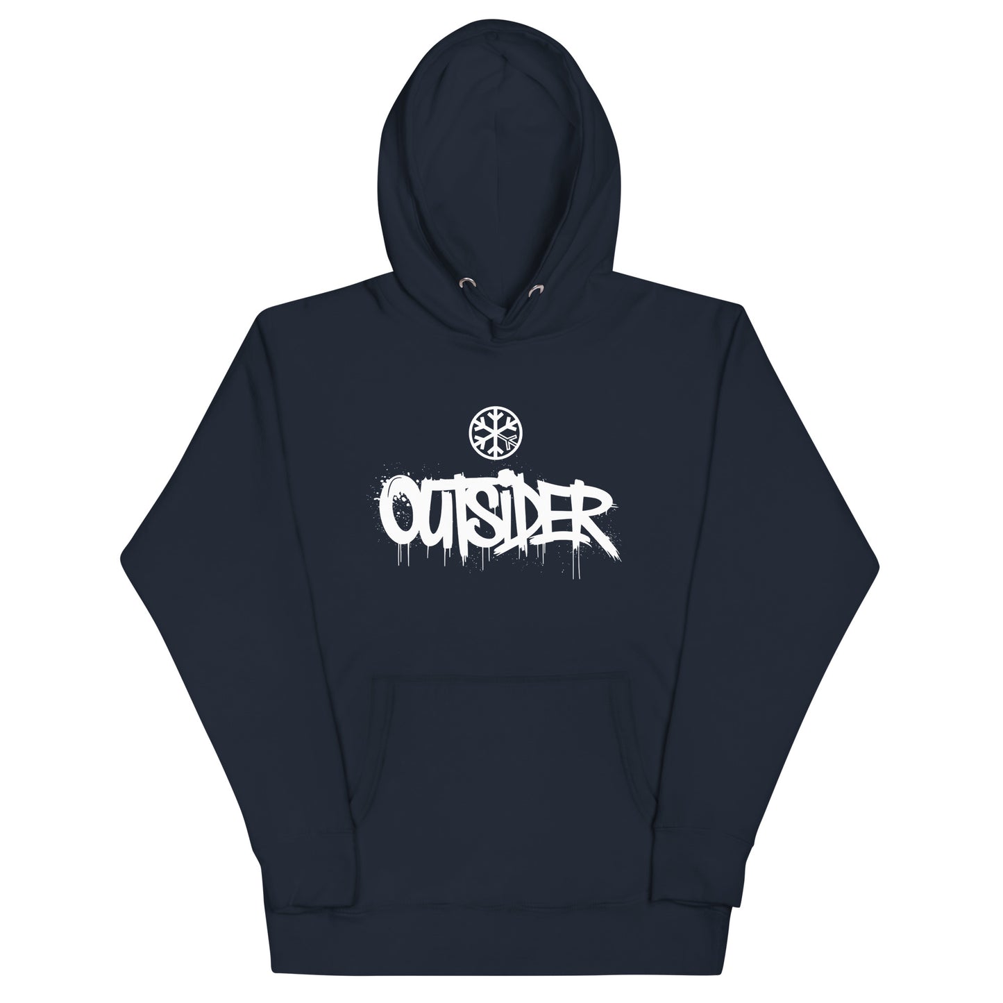 Navy-Outsider Graffiti Tag Sweatshirt from B.Different Clothing, front view, graffiti-inspired streetwear