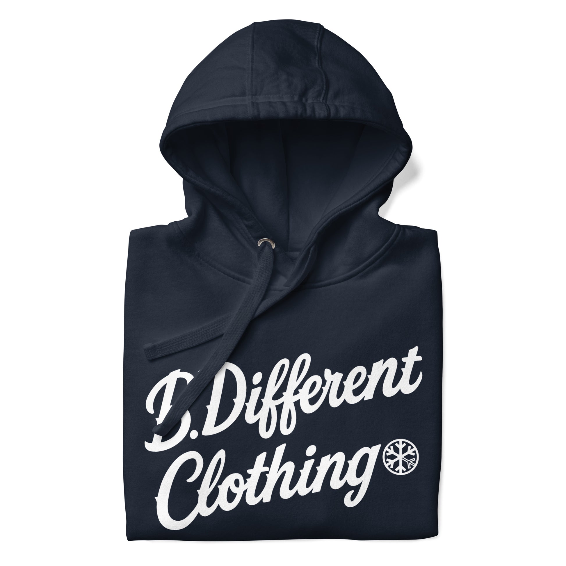 Navy-The League Hoodie from B.Different Clothing, folded, graffiti-inspired streetwear