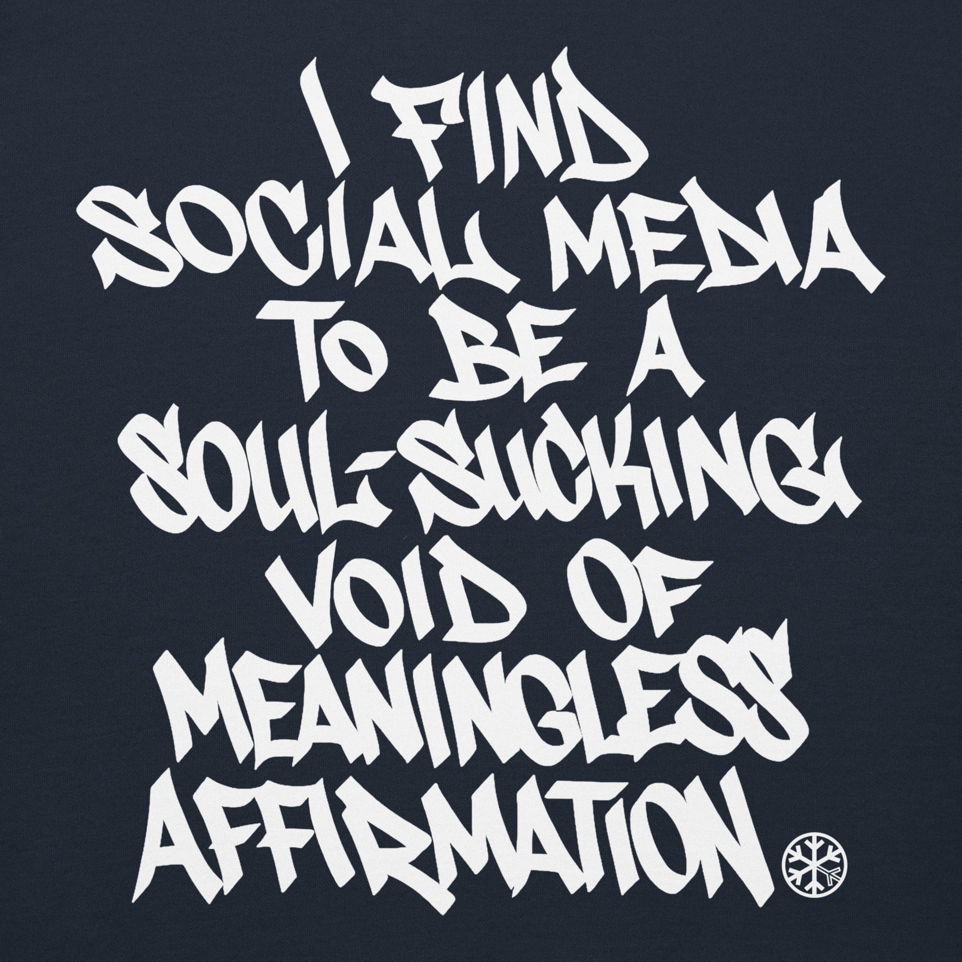 Navy-Social Media Graffiti Tag Hoodie from B.Different Clothing, graphic, graffiti-inspired streetwear