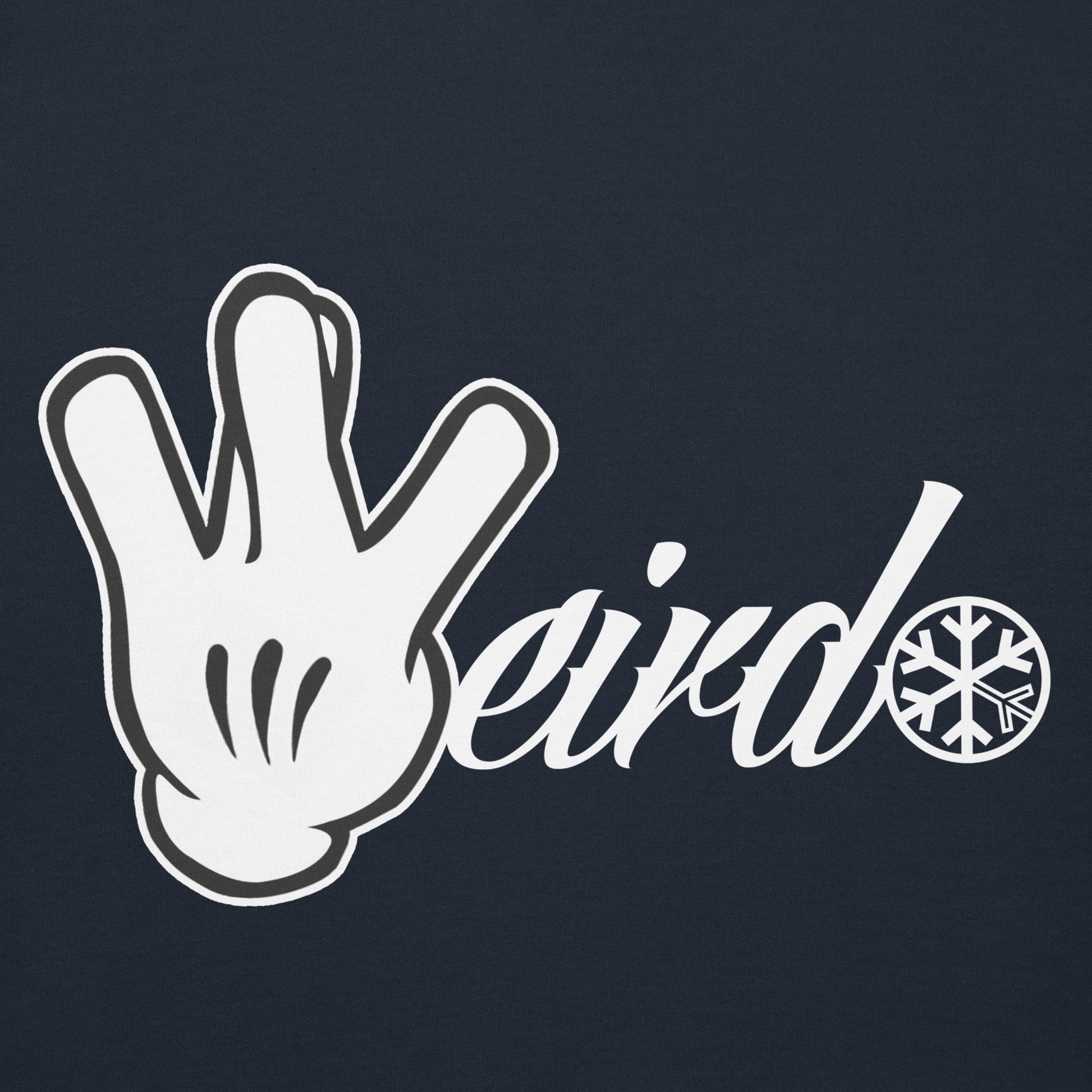 Navy-Weirdo Hand Sign Hoodie from B.Different Clothing, graphic, graffiti-inspired streetwear