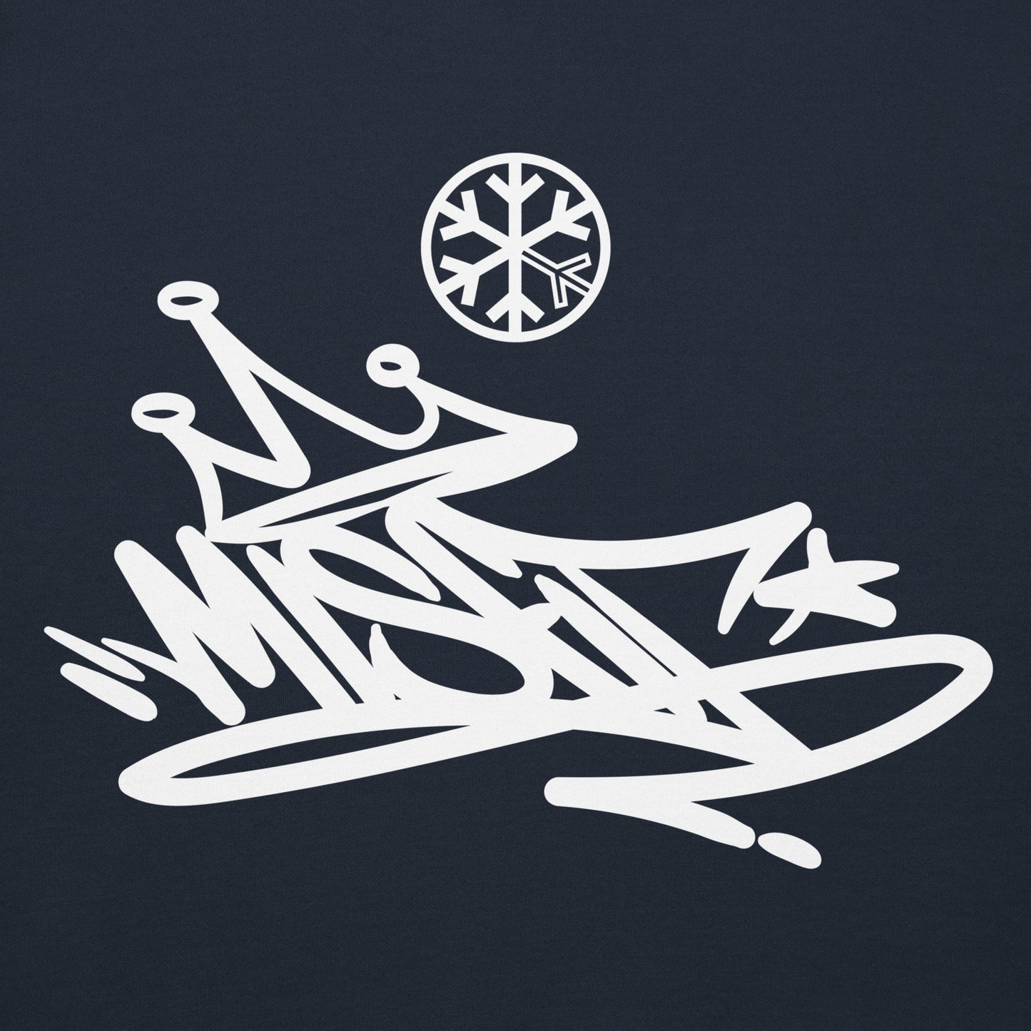 Navy-Misfit Graffiti Tag Hoodie from B.Different Clothing, graphic, graffiti-inspired streetwear