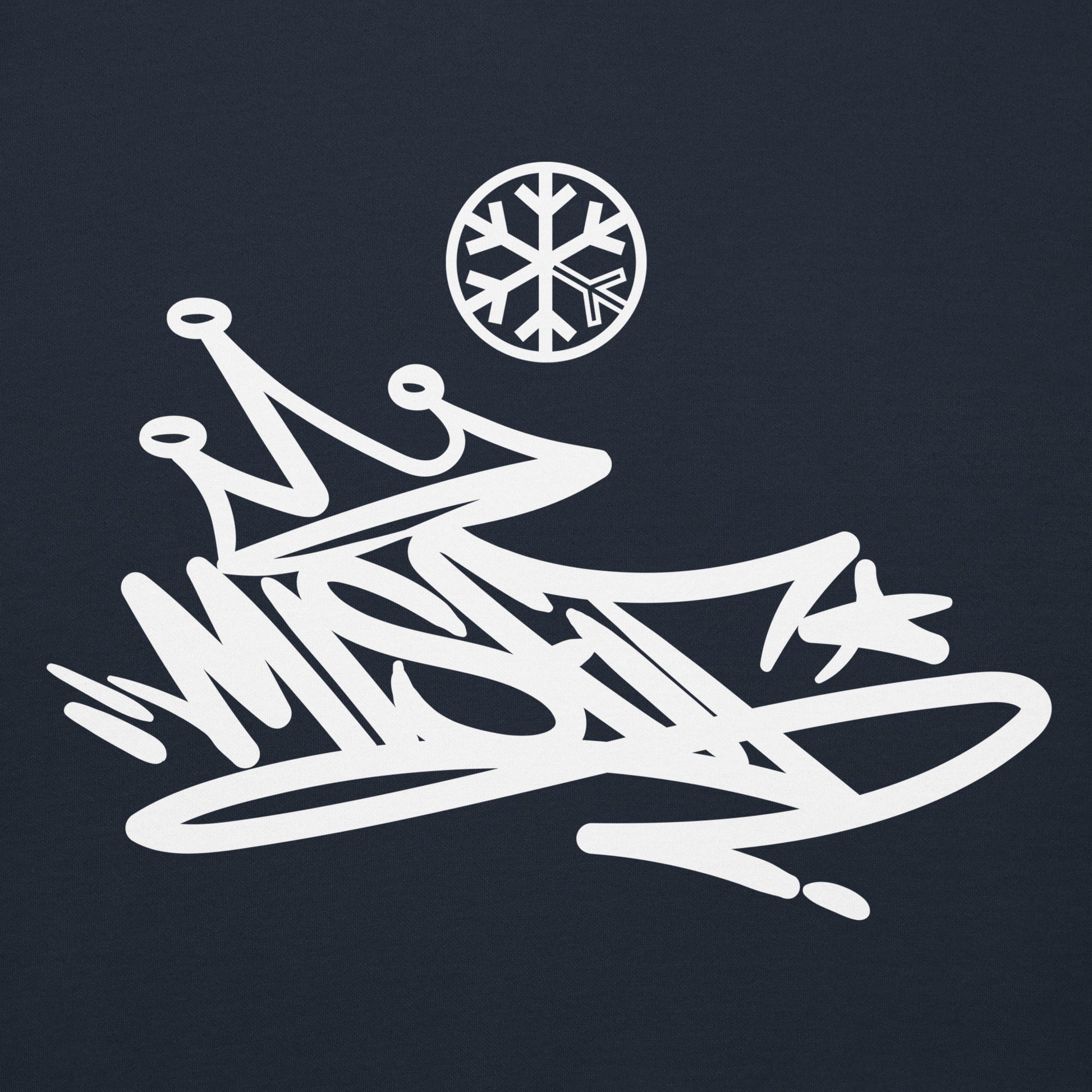 Navy-Misfit Graffiti Tag Hoodie from B.Different Clothing, graphic, graffiti-inspired streetwear