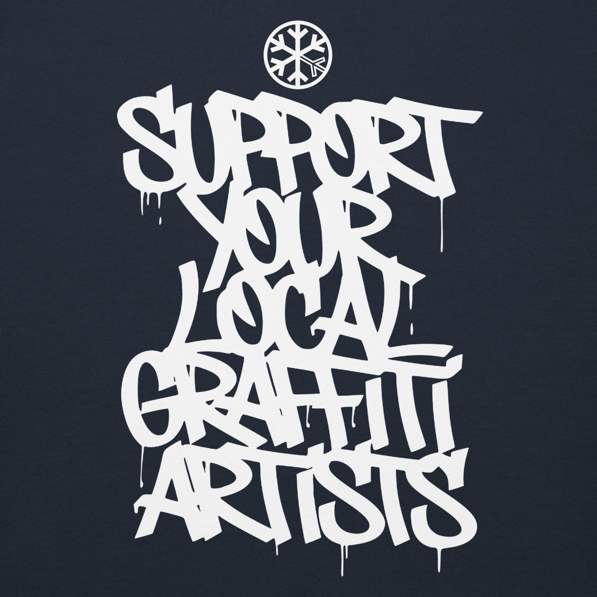 Navy-Support Your Local Graffiti Artists Hoodie from B.Different Clothing, graphic, graffiti-inspired streetwear