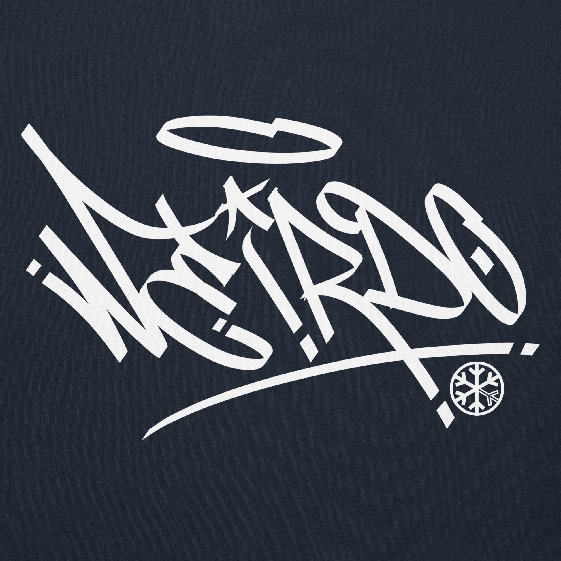 Navy-Weirdo Tag Graffiti Hoodie from B.Different Clothing, graphic, graffiti-inspired streetwear