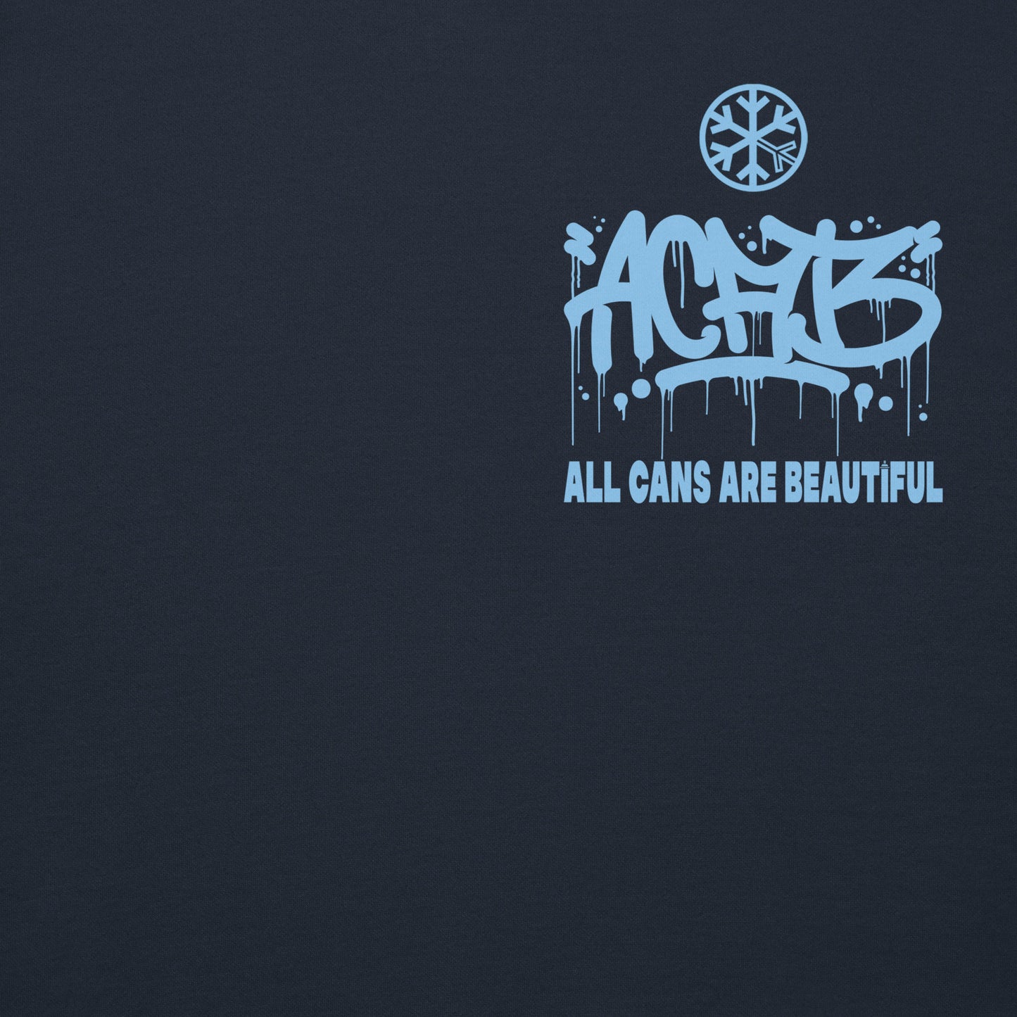 Navy-ACAB Graffiti Character Hoodie from B.Different Clothing, front graphic, graffiti-inspired streetwear