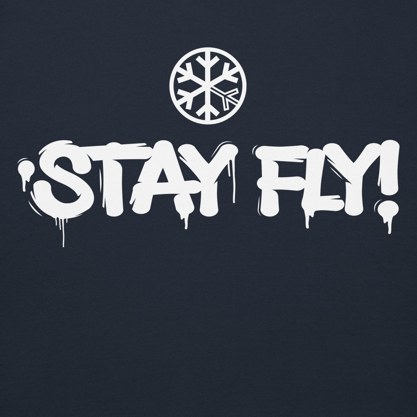 Navy-Stay Fly Graffiti Tag Hoodie from B.Different Clothing, graphic, graffiti-inspired streetwear