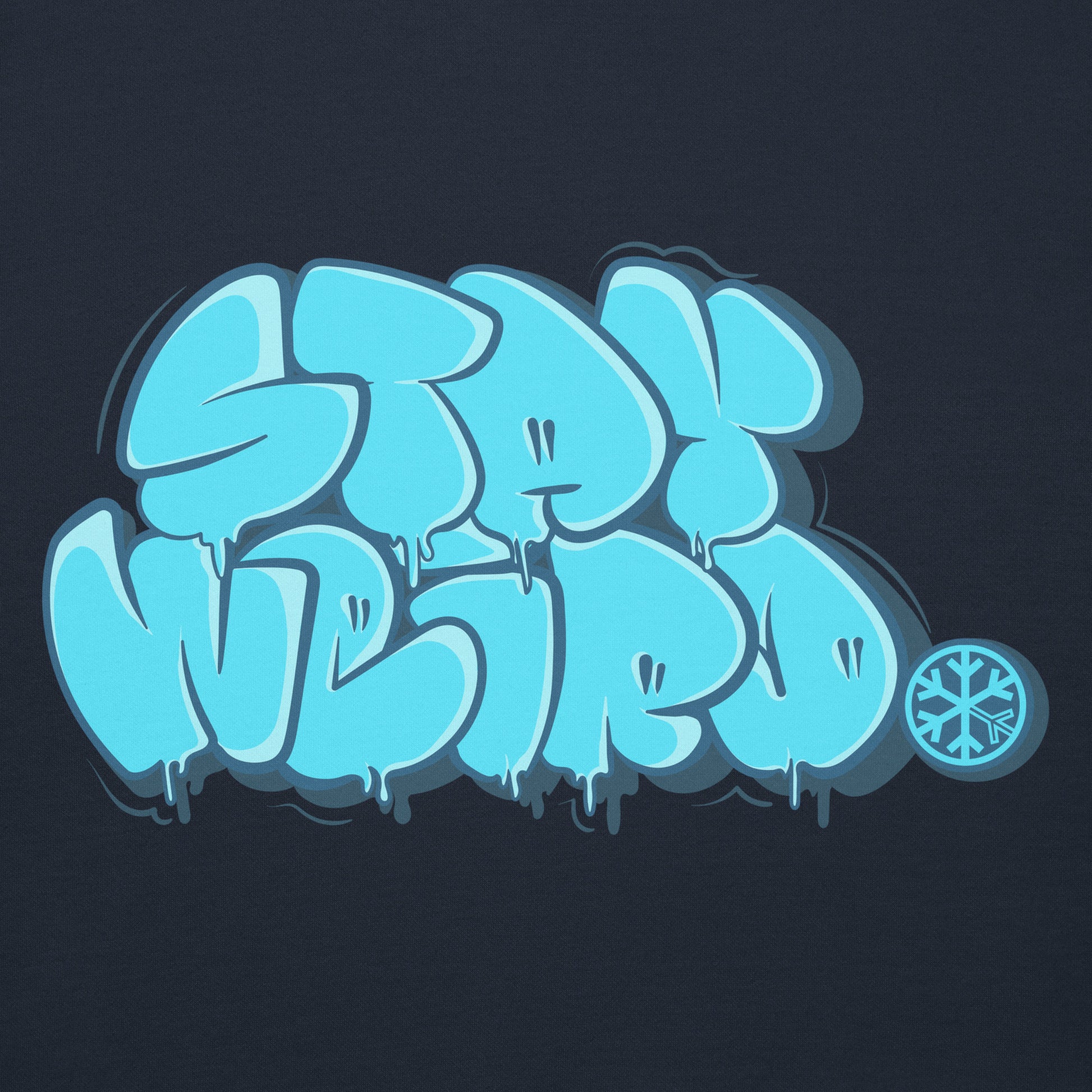 Navy-Stay Weird Graffiti Throw-up Hoodie from B.Different Clothing, graphic, graffiti-inspired streetwear