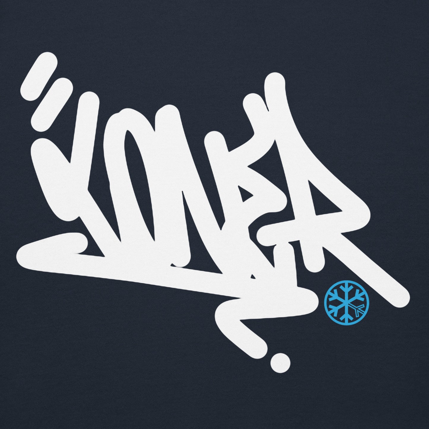 Navy-Loner Graffiti Tag Hoodie from B.Different Clothing, graphic, graffiti-inspired streetwear