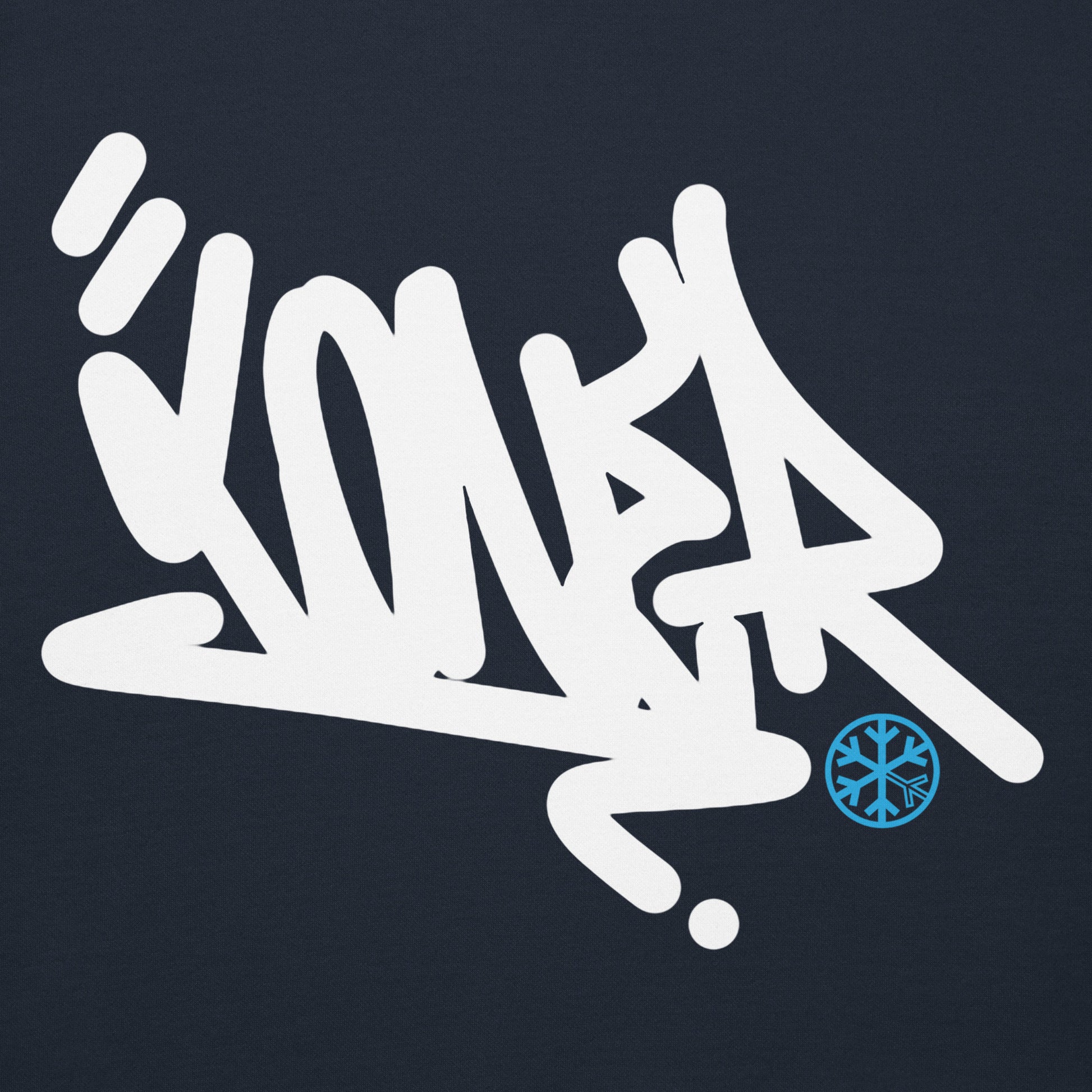 Navy-Loner Graffiti Tag Hoodie from B.Different Clothing, graphic, graffiti-inspired streetwear