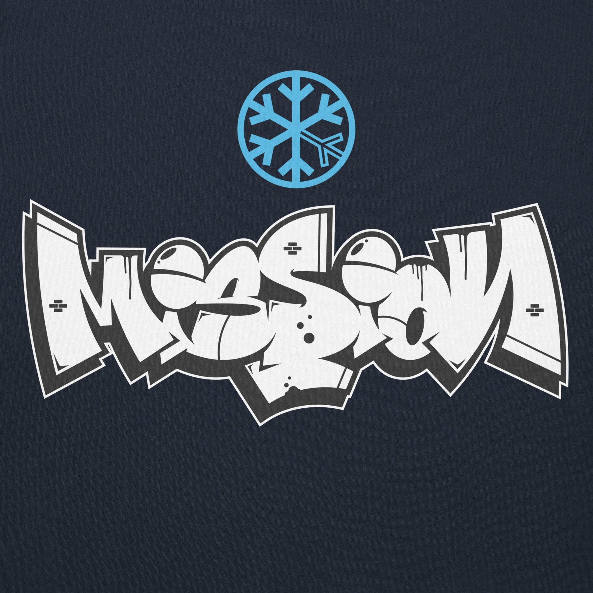 Navy-Mission Graffiti Piece Hoodie from B.Different Clothing, graphic, graffiti-inspired streetwear