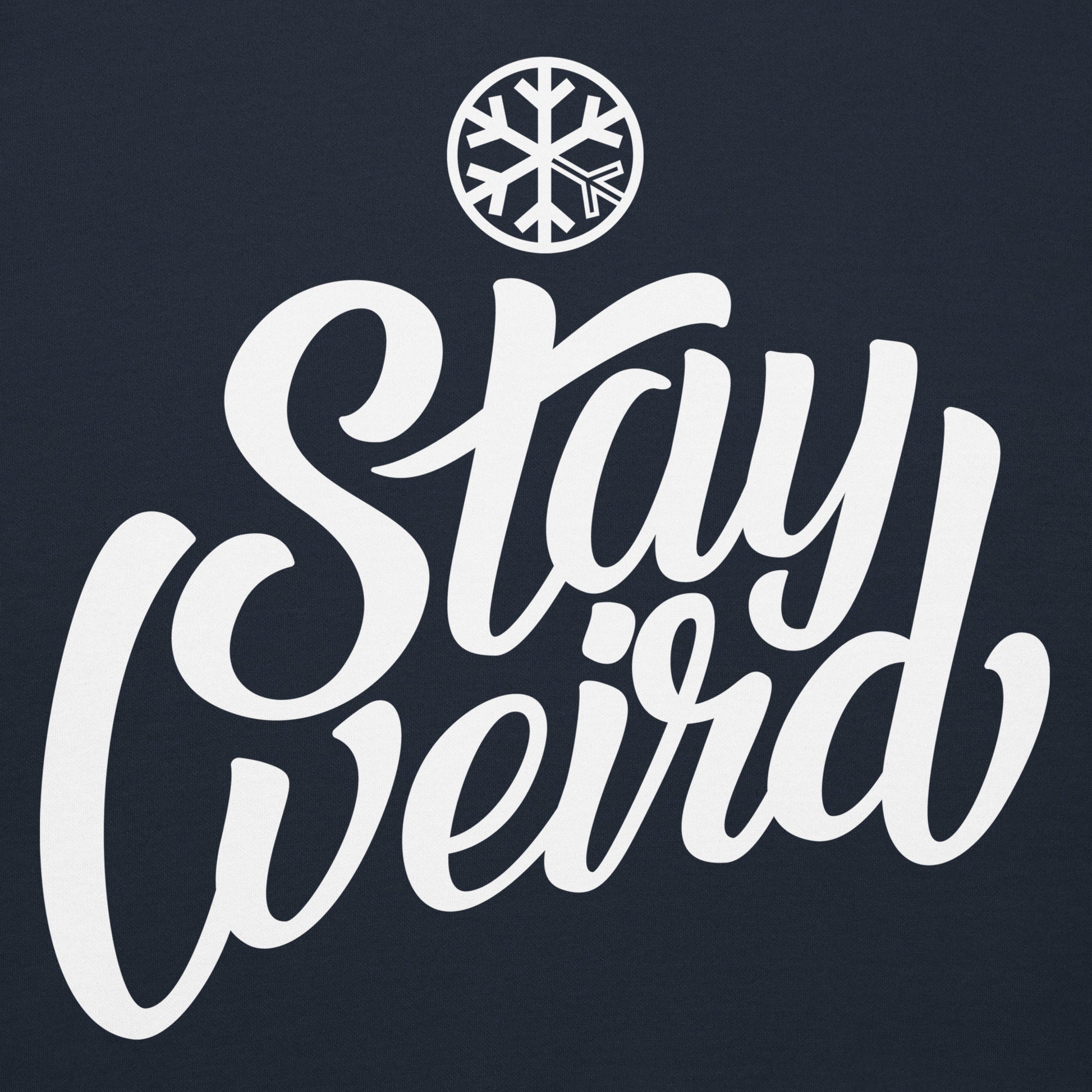 Navy-Stay Weird Hoodie from B.Different Clothing, graphic, graffiti-inspired streetwear
