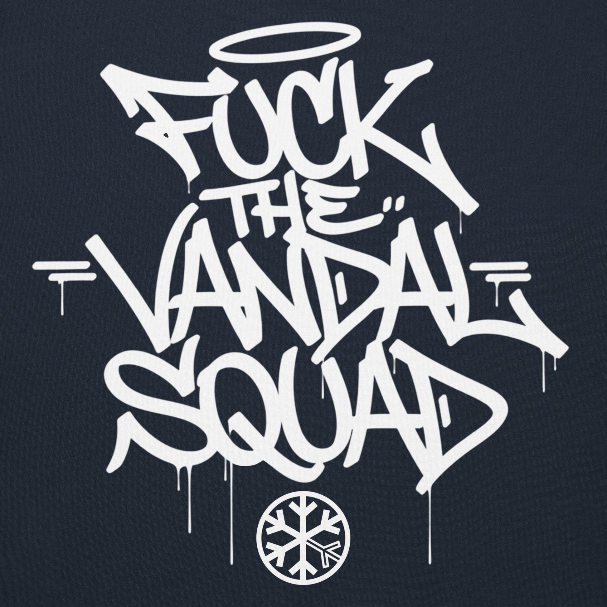 Navy-Fuck The Vandal Squad Graffiti Hoodie from B.Different Clothing, graphic, graffiti-inspired streetwear